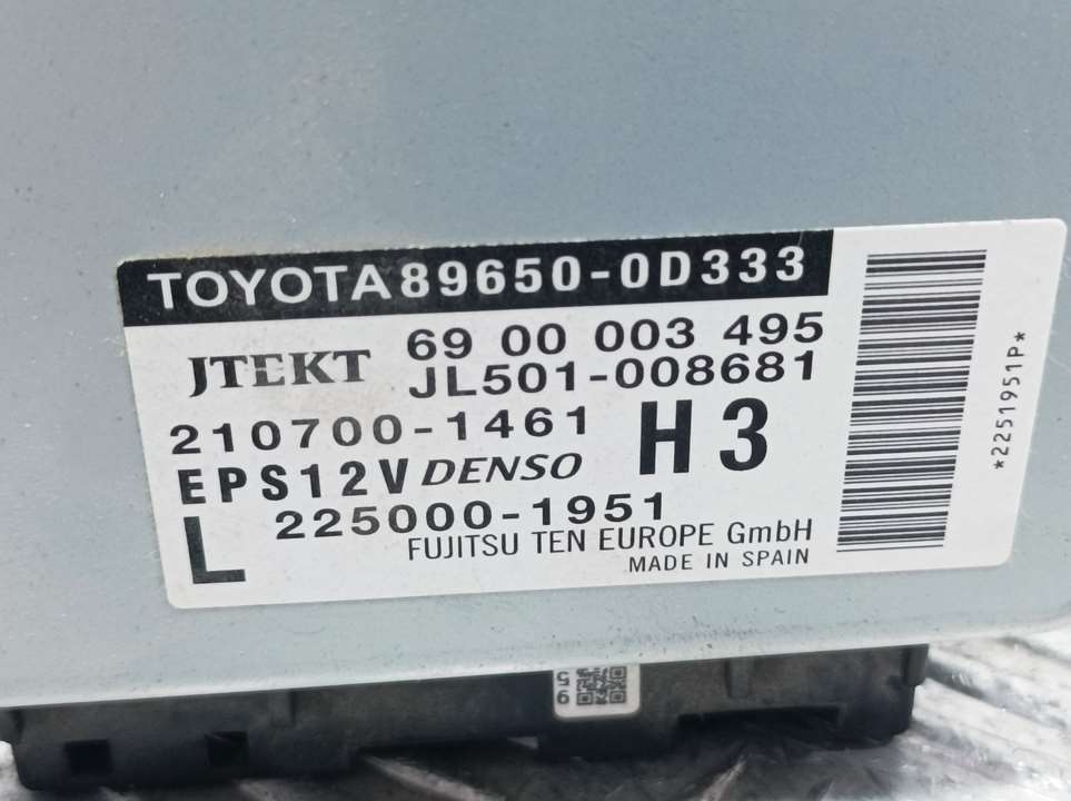 TOYOTA Yaris 3 generation (2010-2019) Styrservostyrenhet 896500D333, 6900003495, JTEKT 25224930