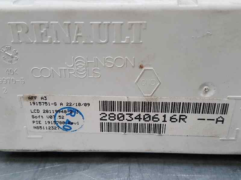 RENAULT Megane 3 generation (2008-2020) Другие внутренние детали 280340616R, JOHNSONCONTROLS 18608979