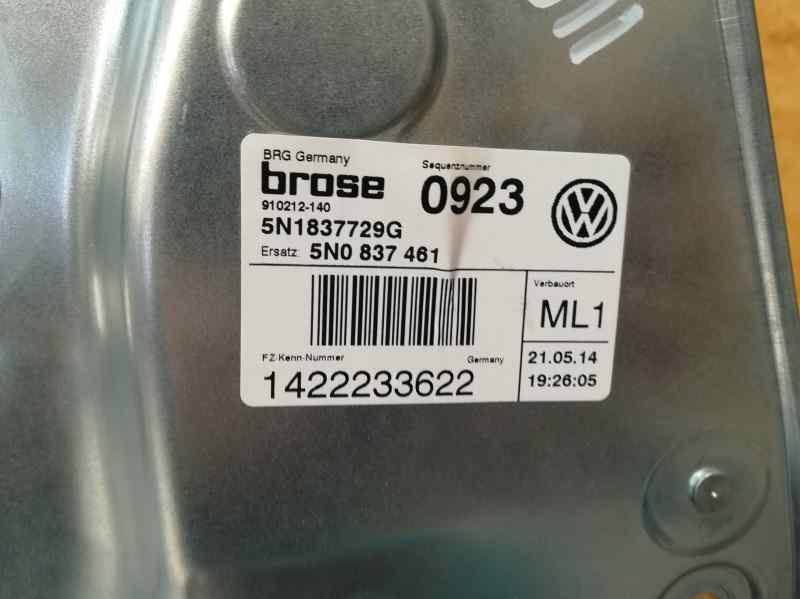 VOLKSWAGEN Tiguan 1 generation (2007-2017) Front Left Door Window Regulator 5N1837729G, 5N0837461 20600184