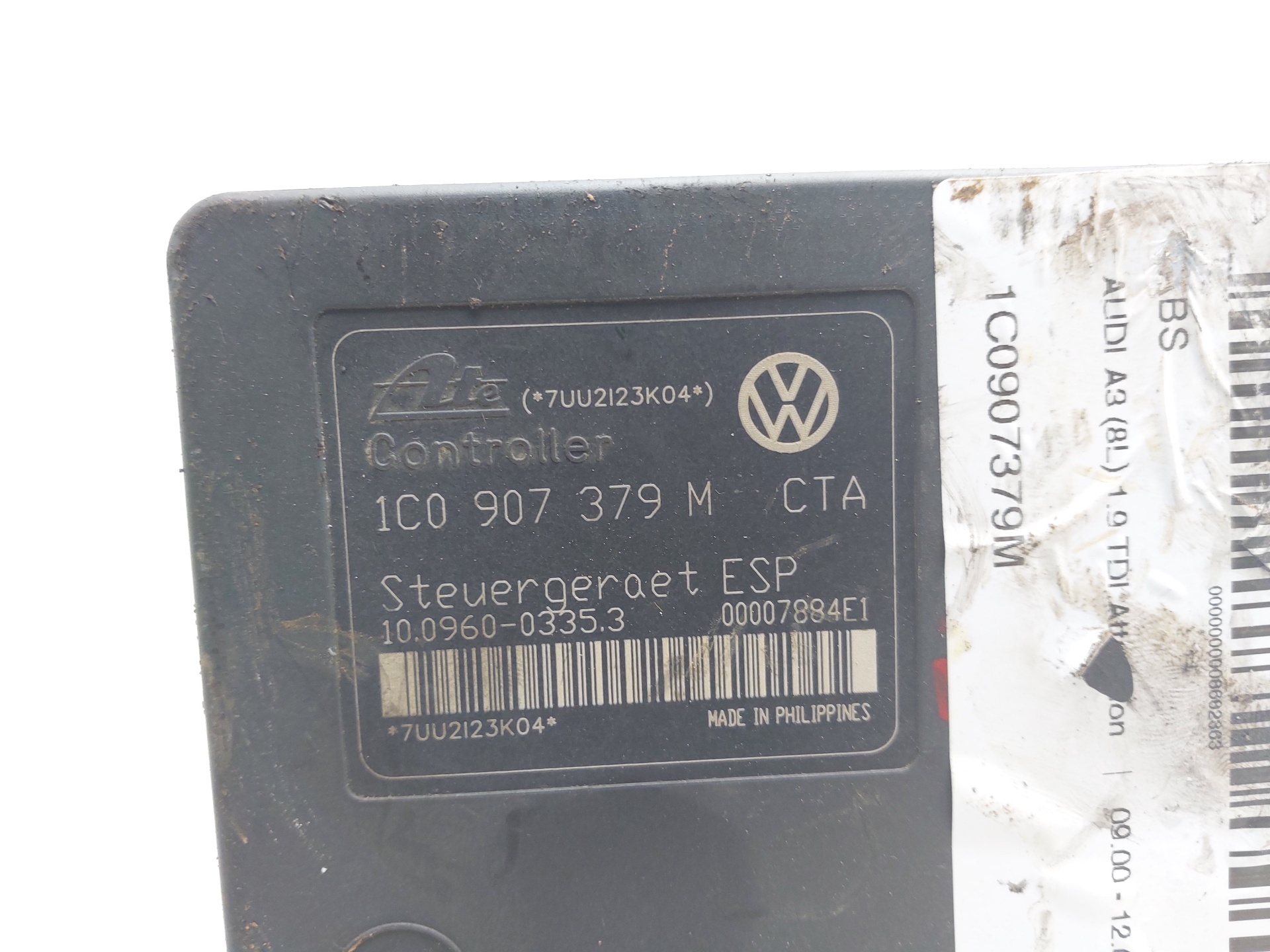 AUDI A3 8L (1996-2003) ABS Pump 1C0907379M 24773489