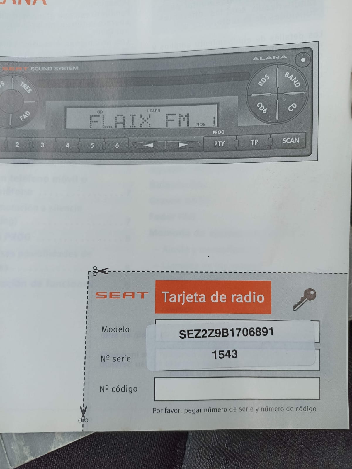 SEAT Cordoba 2 generation (1999-2009) Music Player Without GPS 6L0035156 22541926