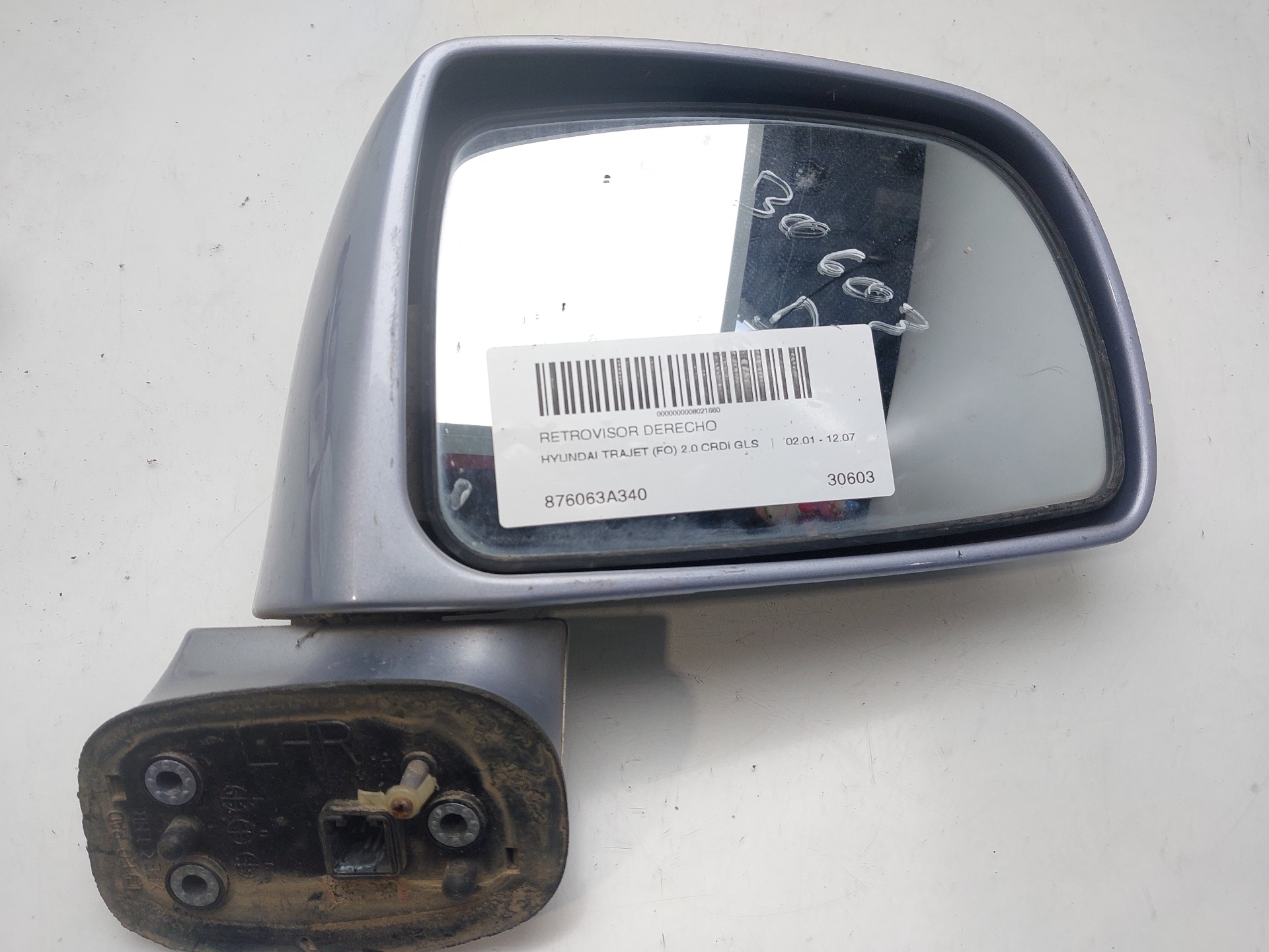 HYUNDAI Trajet 1 generation (2000-2007) Priekinių dešinių durų veidrodis 876063A340 23091808