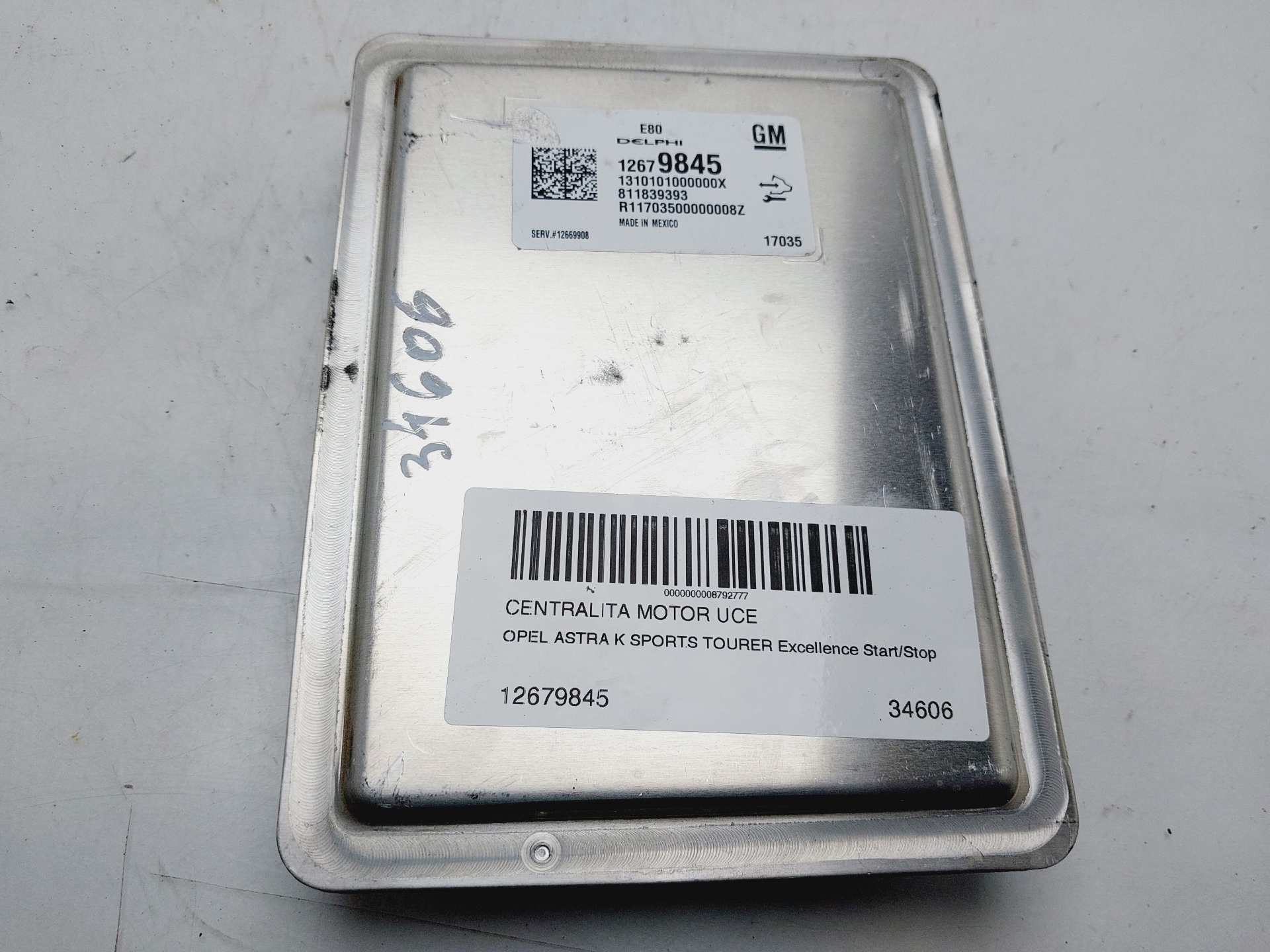 OPEL Astra K (2015-2021) Motorstyrenhet ECU 12679845 25611052