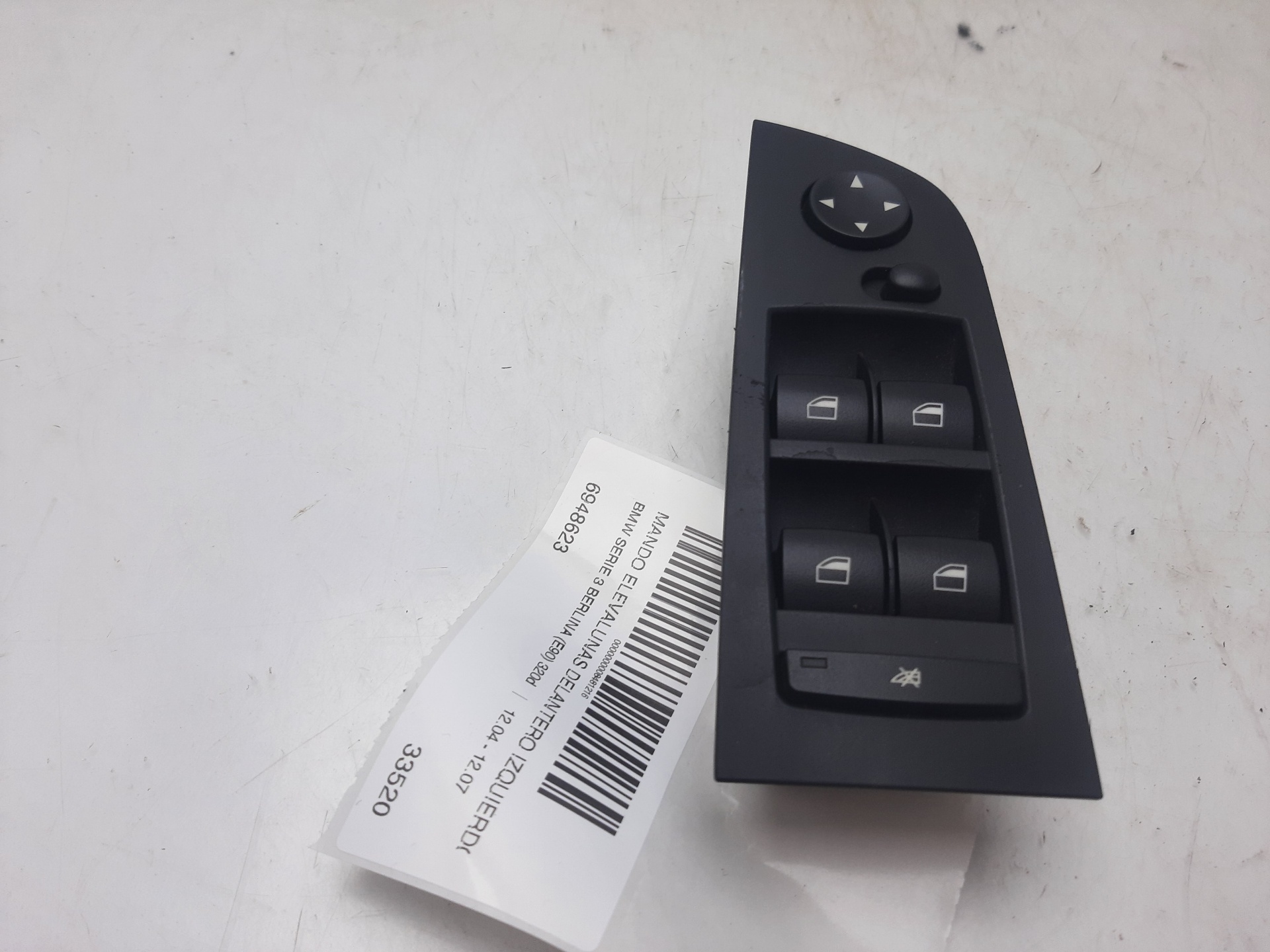 BMW 3 Series E90/E91/E92/E93 (2004-2013) Front Left Door Window Switch 6948623 23891960