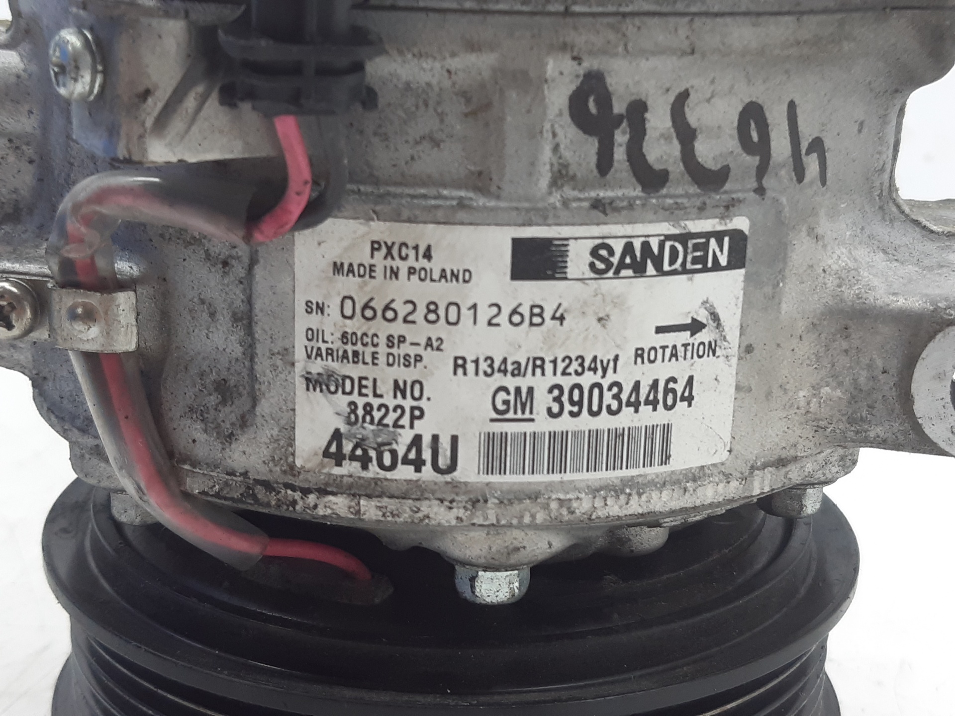 OPEL Astra K (2015-2021) Air Condition Pump 39034464 18680520