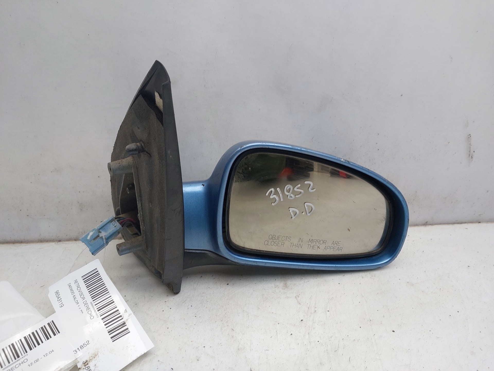 CHEVROLET Kalos 1 generation (2002-2020) Зеркало передней правой двери 96543119 23050458