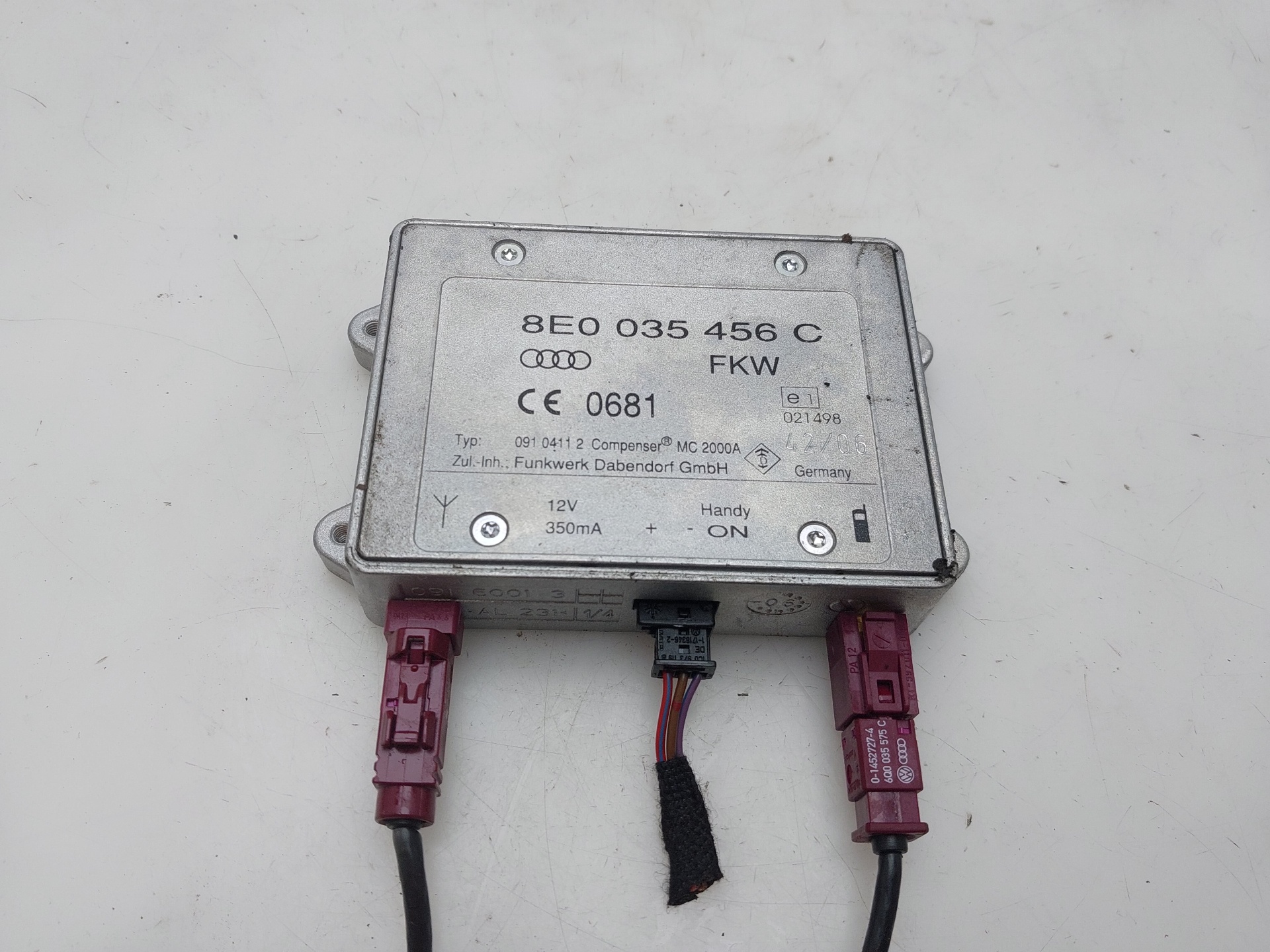 AUDI Q7 4L (2005-2015) Bootlid Antenna Amplifier 8E0035456C 23674277