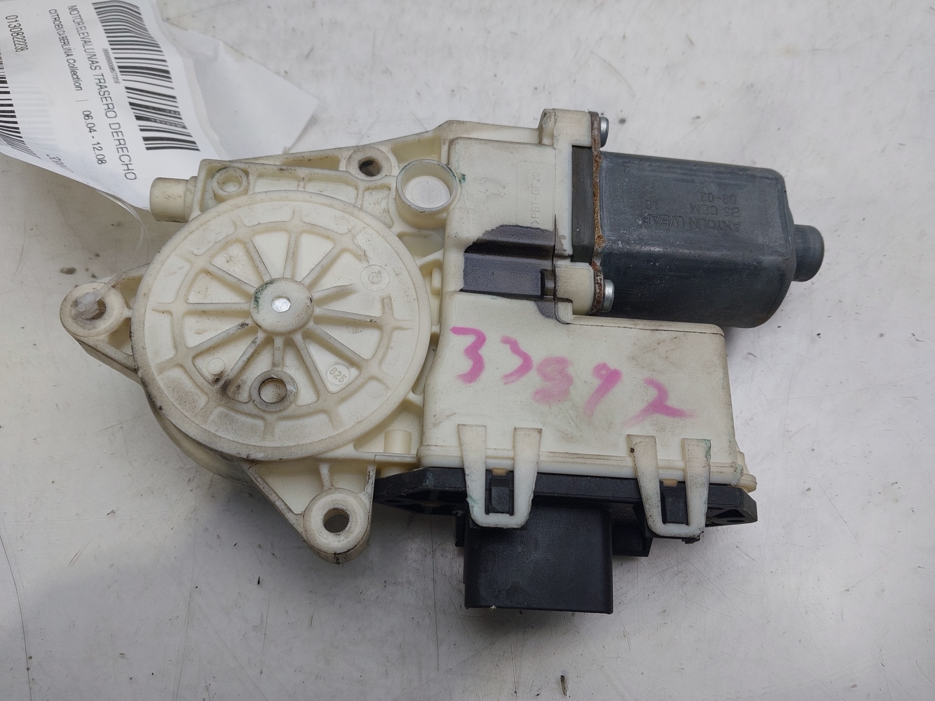 CITROËN C4 1 generation (2004-2011) Rear Right Door Window Control Motor 0130822238 23511328