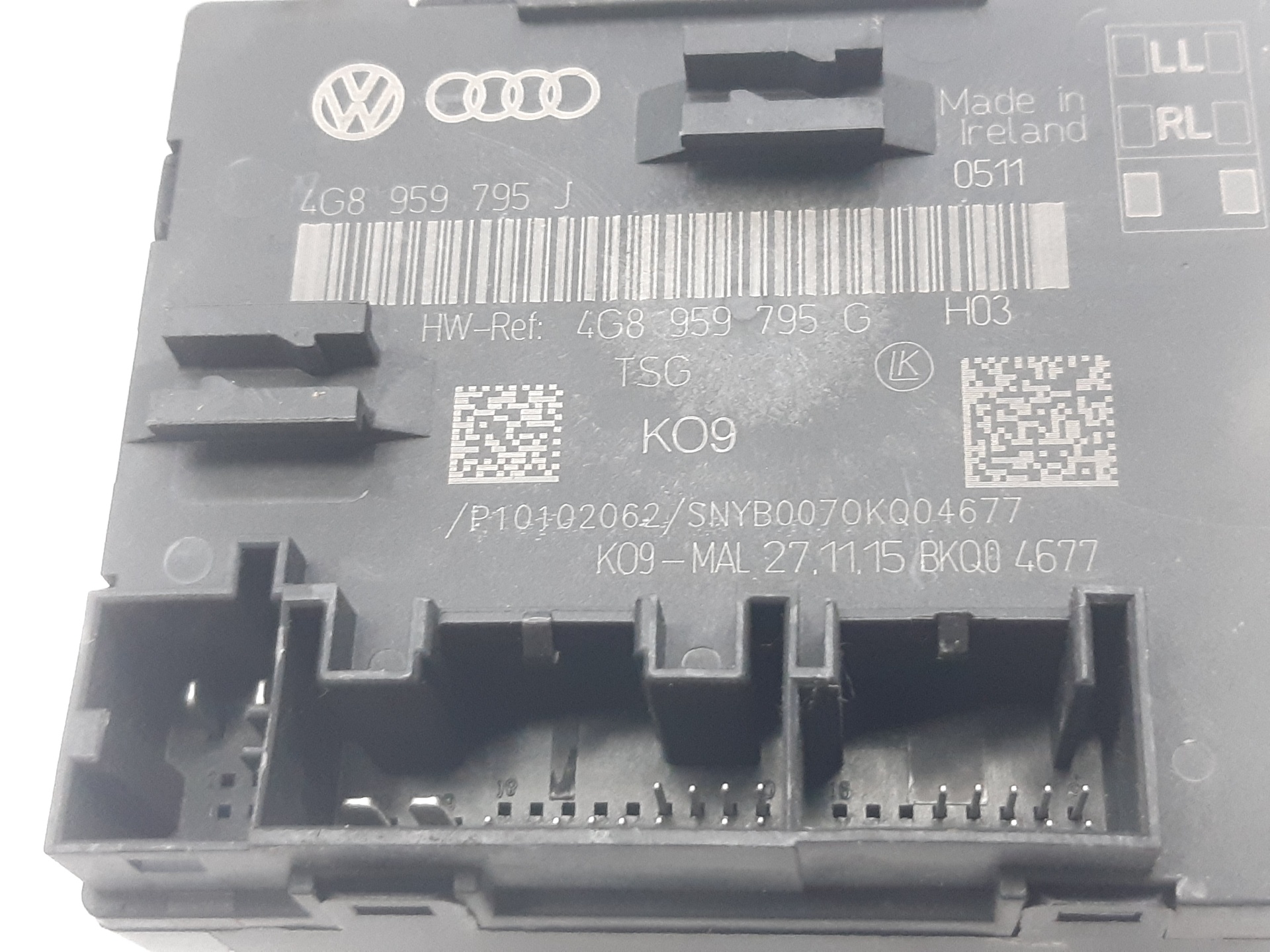 AUDI A7 C7/4G (2010-2020) Comfort Control Unit 4G8959795G 18667981