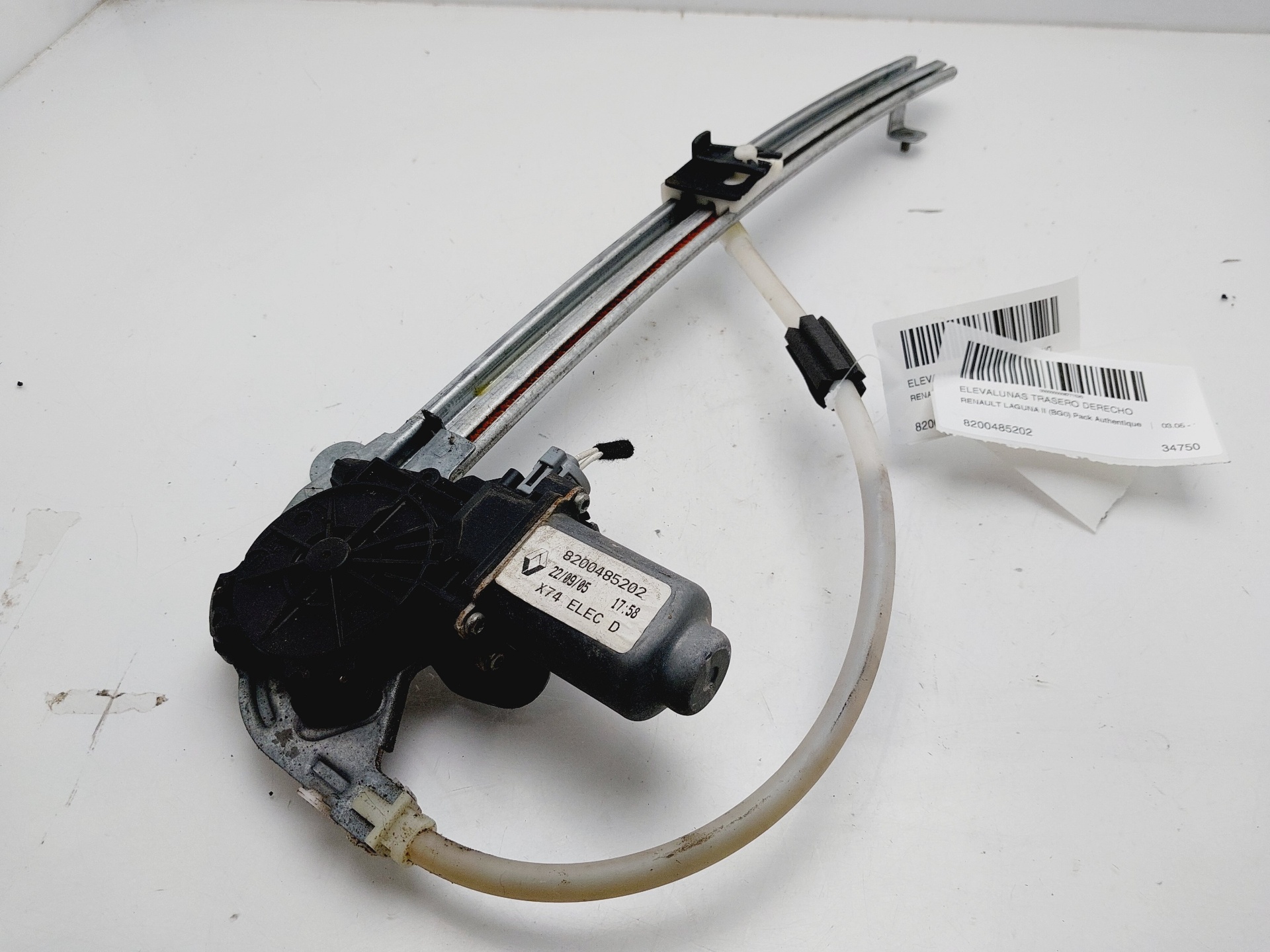 RENAULT Laguna 2 generation (2001-2007) Rear Right Door Window Regulator 8200485202 25412718