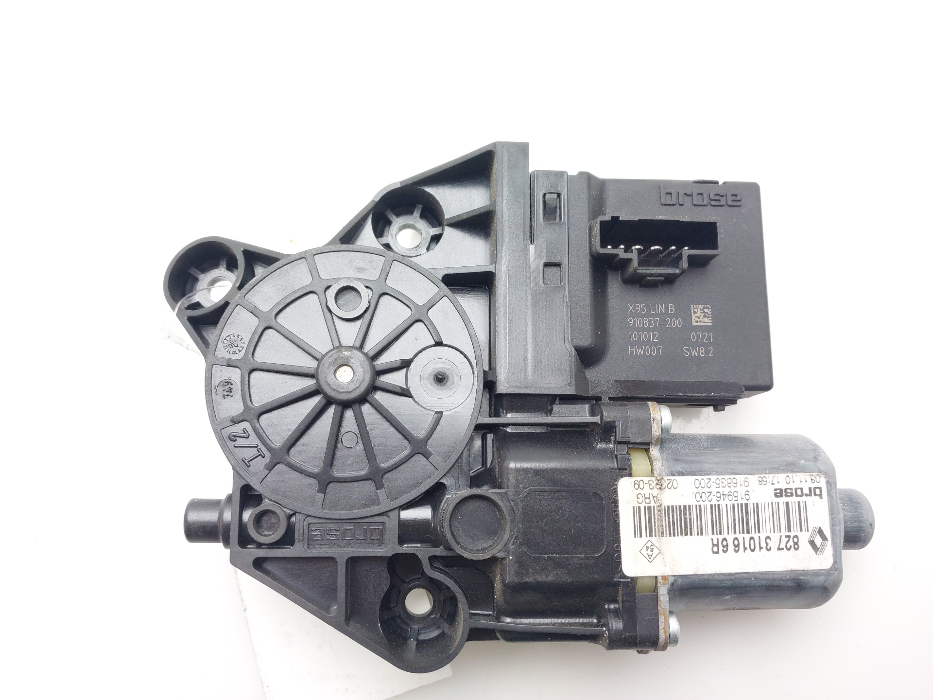 RENAULT Scenic 3 generation (2009-2015) Rear Left Door Window Control Motor 827310166R 22556915