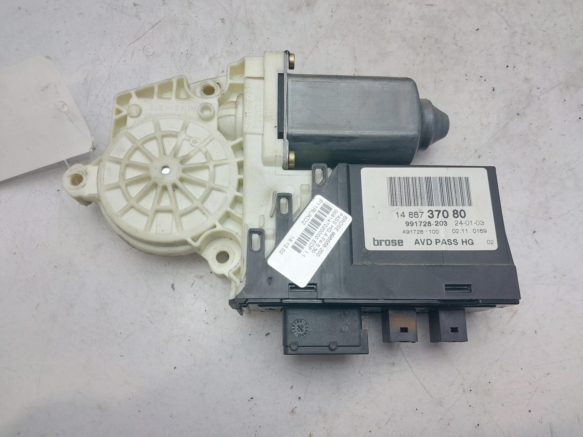 FIAT Ulysse 2 generation (2002-2010) Front Right Door Window Control Motor 1488737080 23012814