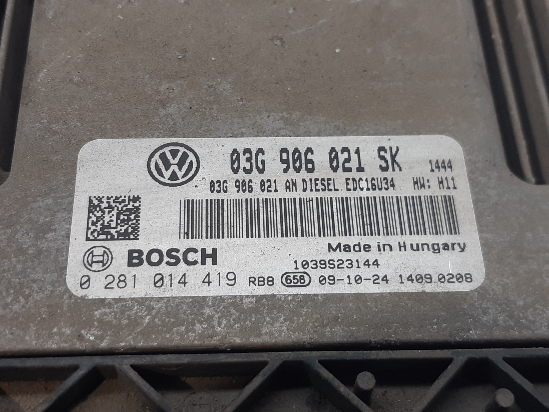 SEAT Toledo 3 generation (2004-2010) Moottorin ohjausyksikkö ECU 03G906021SK 18753491