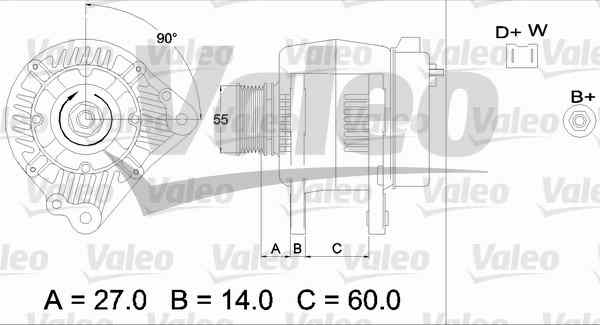 SEAT Cordoba 1 generation (1993-2003) Генератор 028903025Q 20169020