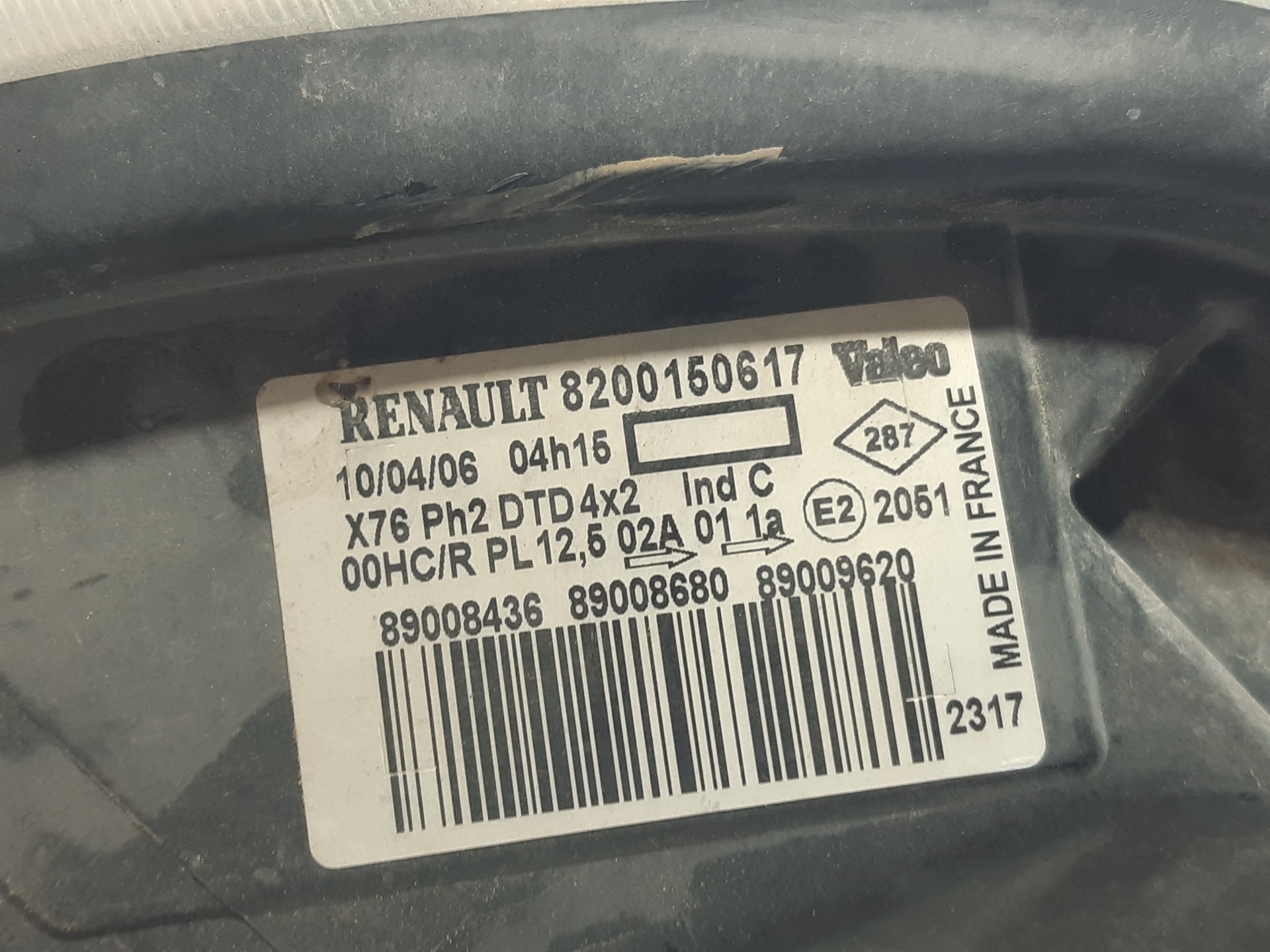 RENAULT Kangoo 1 generation (1998-2009) Преден десен фар 8200150617 22300913