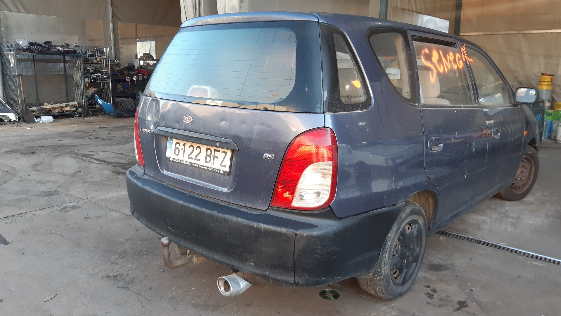 KIA Carens 2 generation (2002-2006) Стеклоподъемник задней правой двери 0K2FA587256Y 18745629