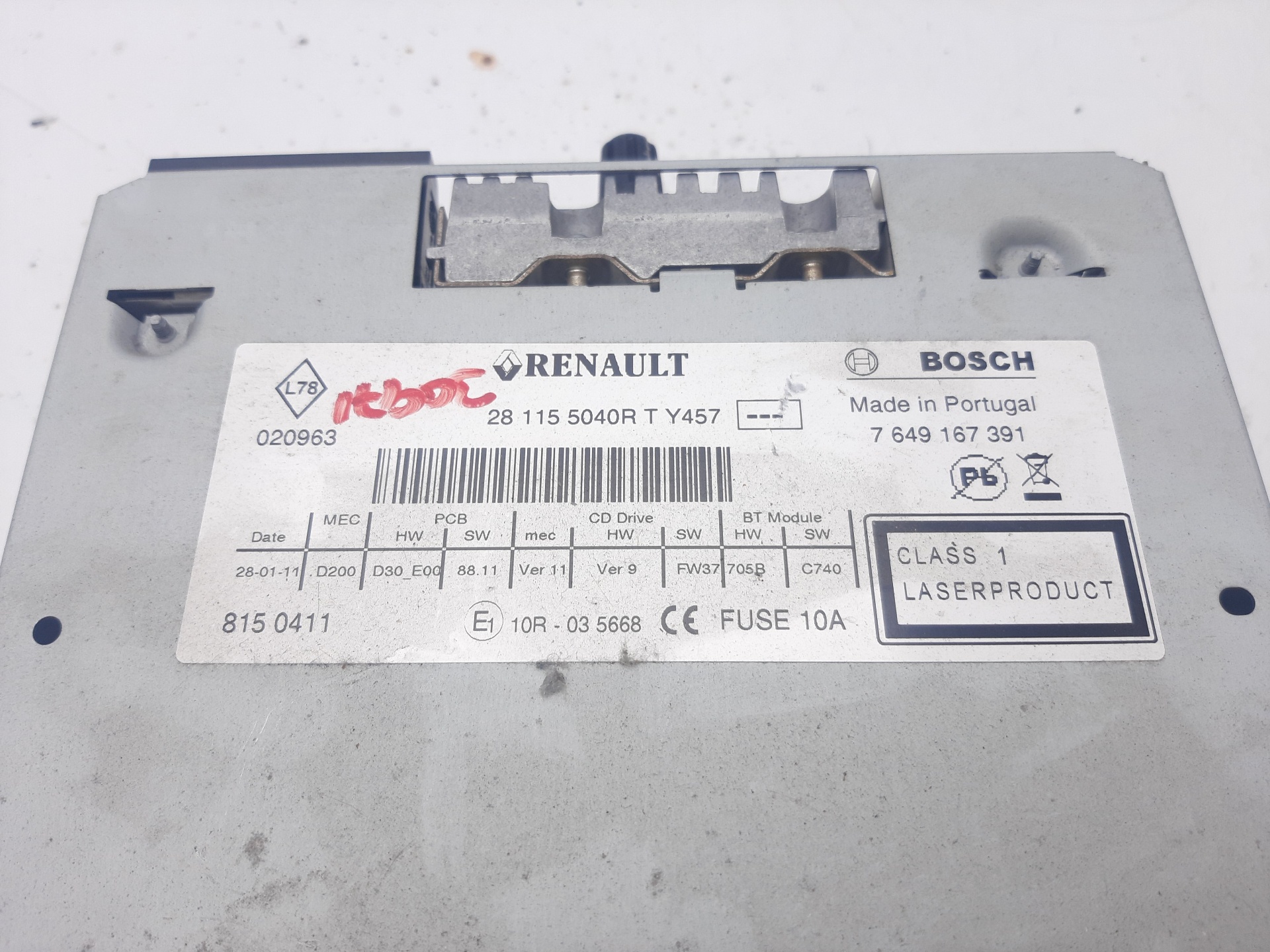 VAUXHALL Megane 3 generation (2008-2020) Player muzical fără navigație 281155040R 20412279