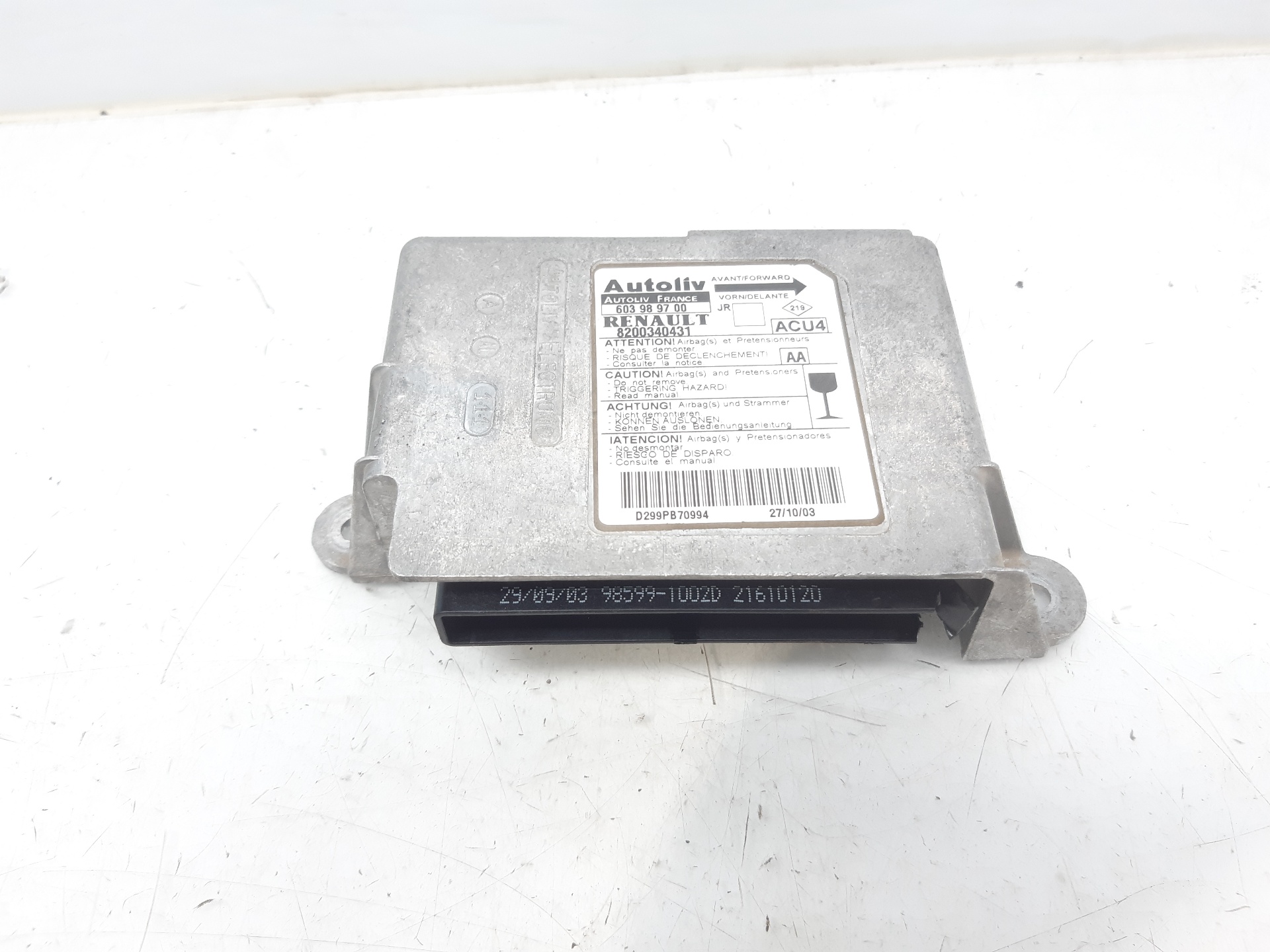 RENAULT Scenic 2 generation (2003-2010) SRS Control Unit 8200340431 22440403