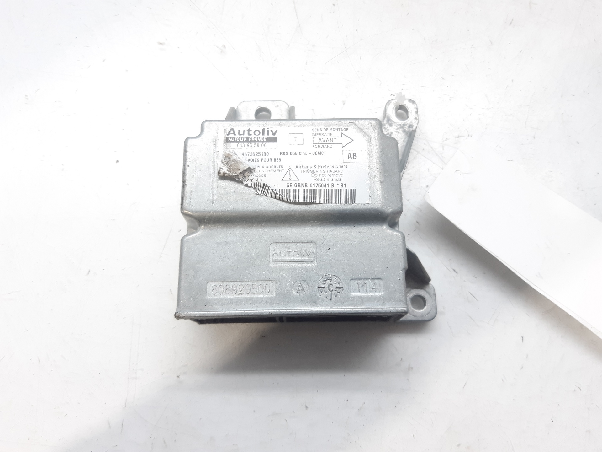 CITROËN C4 Picasso 1 generation (2006-2013) SRS Control Unit 9673625180 24118187