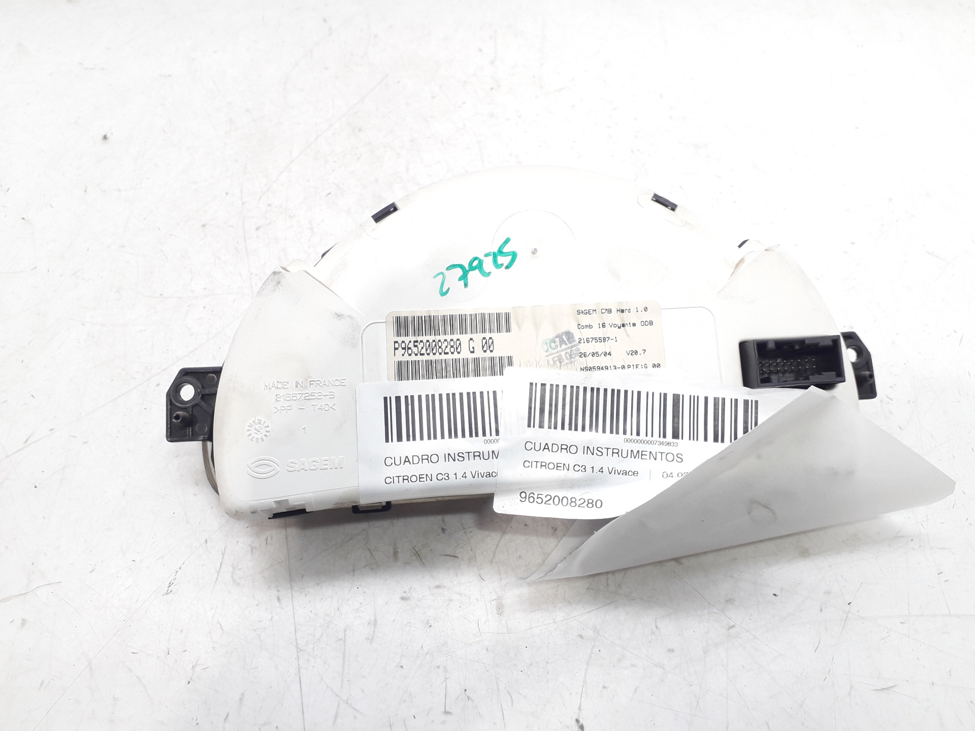 CITROËN C3 1 generation (2002-2010) Speedometer 9652008280 18793759