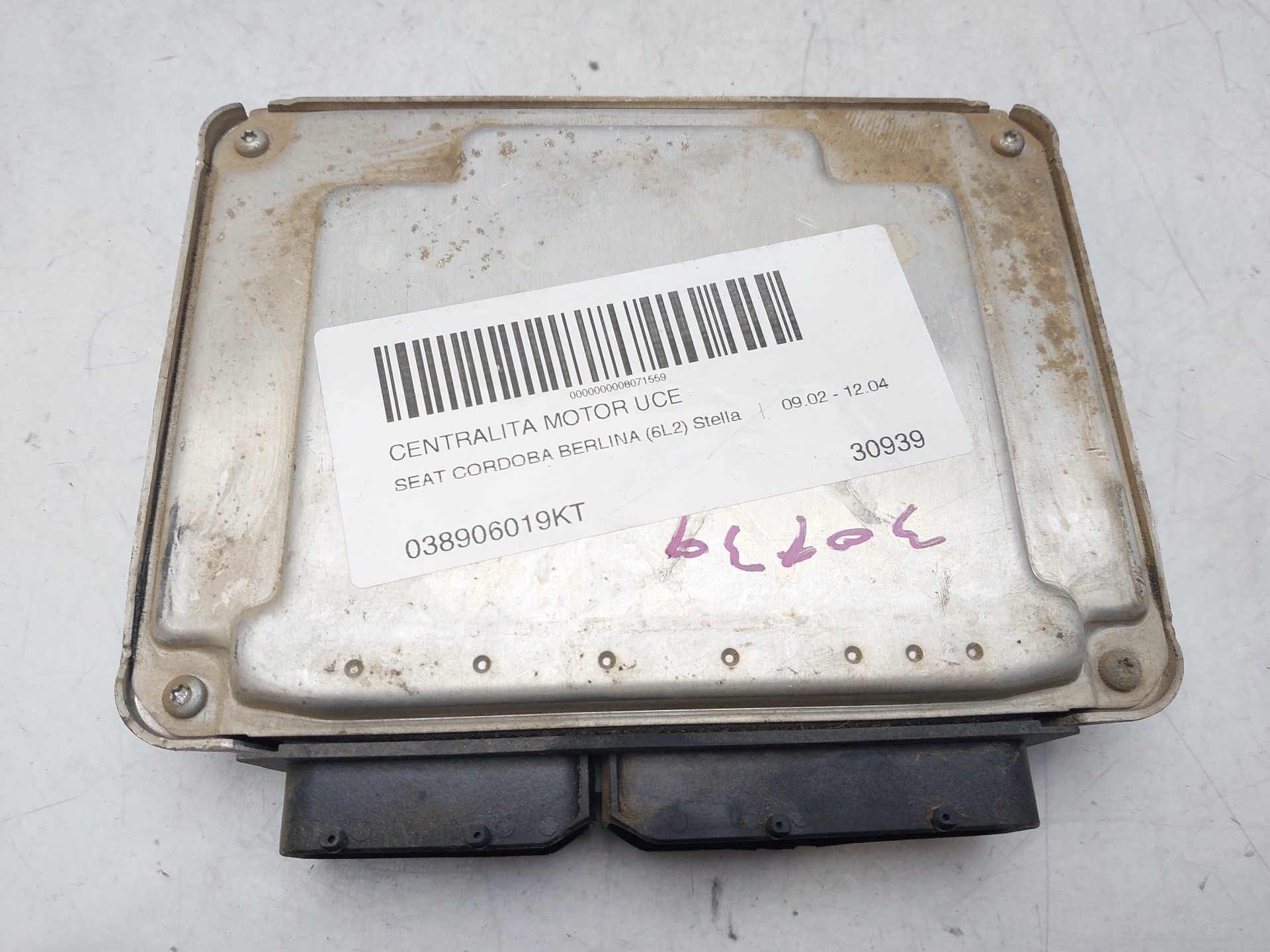 SEAT Cordoba 2 generation (1999-2009) Engine Control Unit ECU 038906019KT 23015465