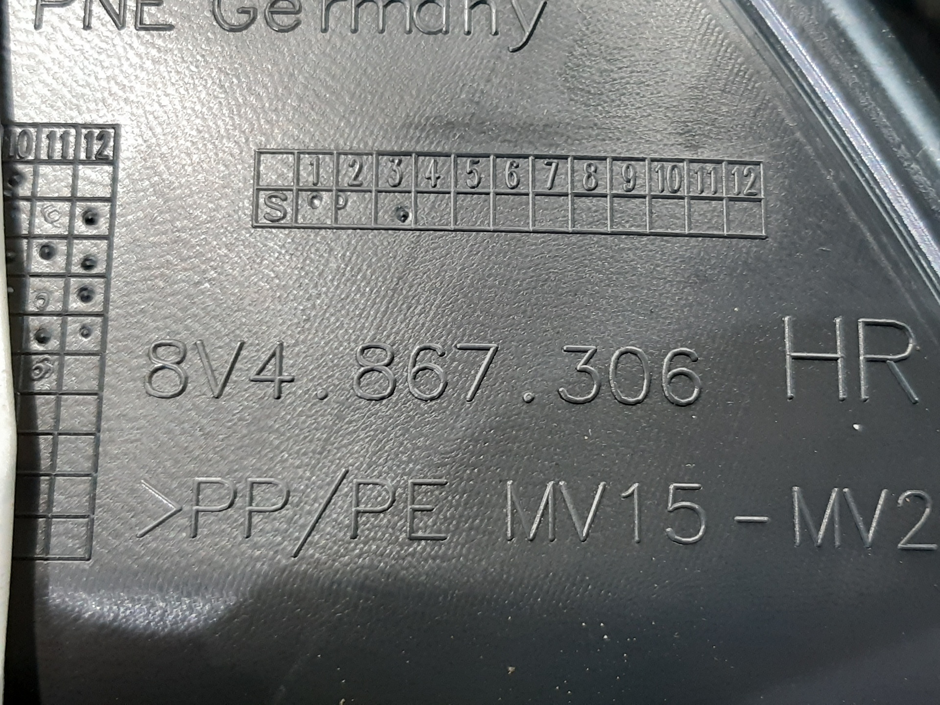 AUDI A3 8V (2012-2020) Galinių dešinių durų apmušimas 8V4867306 18763266