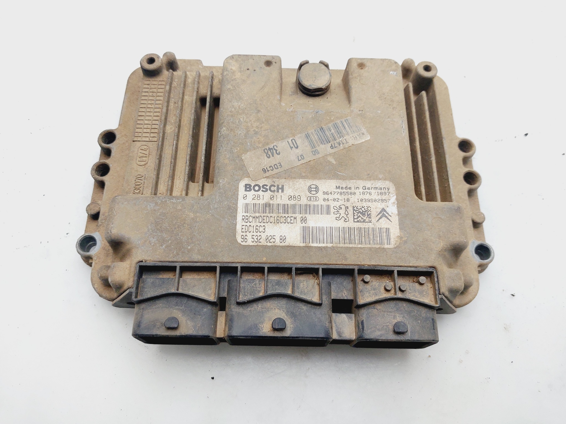 PEUGEOT 206 1 generation (1998-2009) Engine Control Unit ECU 9653202580 25108702