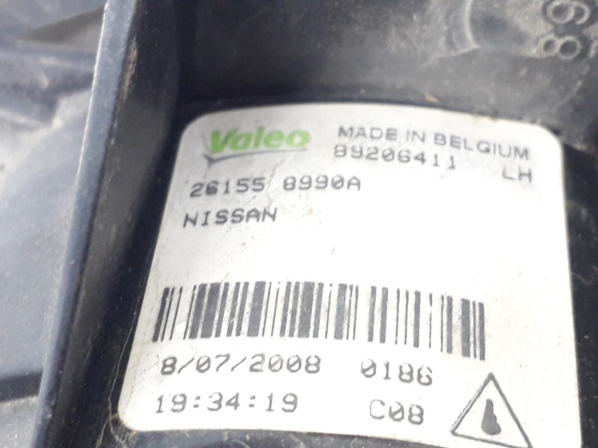 NISSAN Qashqai 1 generation (2007-2014) Левая противотуманка переднего бампера 261558990A 22437354