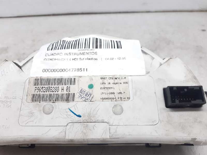 CITROËN C3 1 generation (2002-2010) Compteur de vitesse 9652008280 18397960