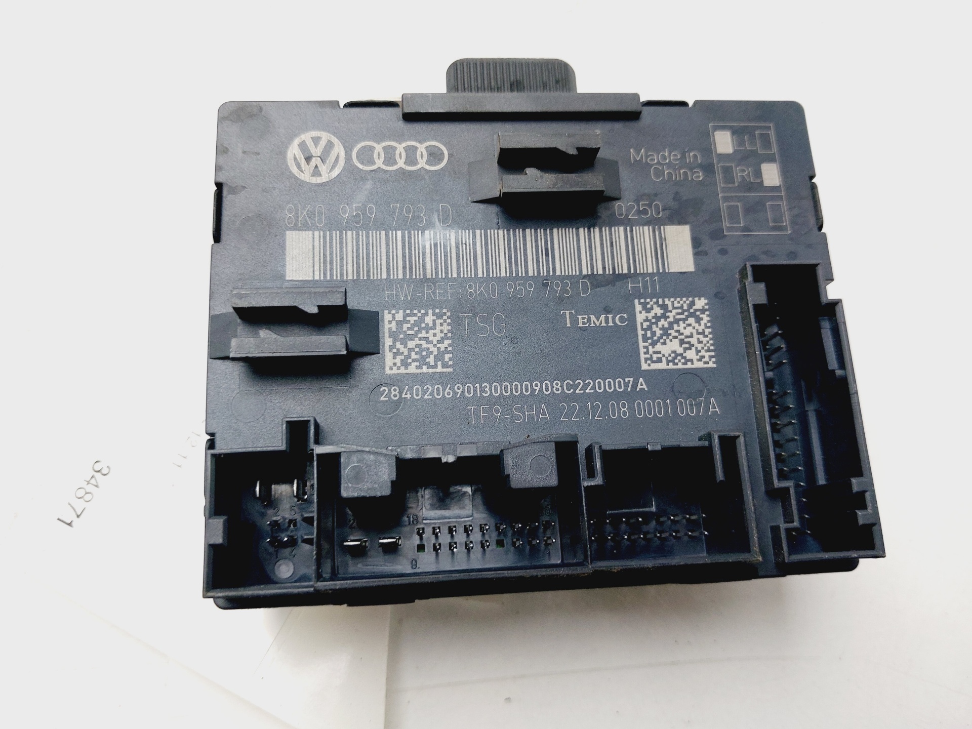 AUDI A5 8T (2007-2016) Comfort Control Unit 8K0959793D 25697013