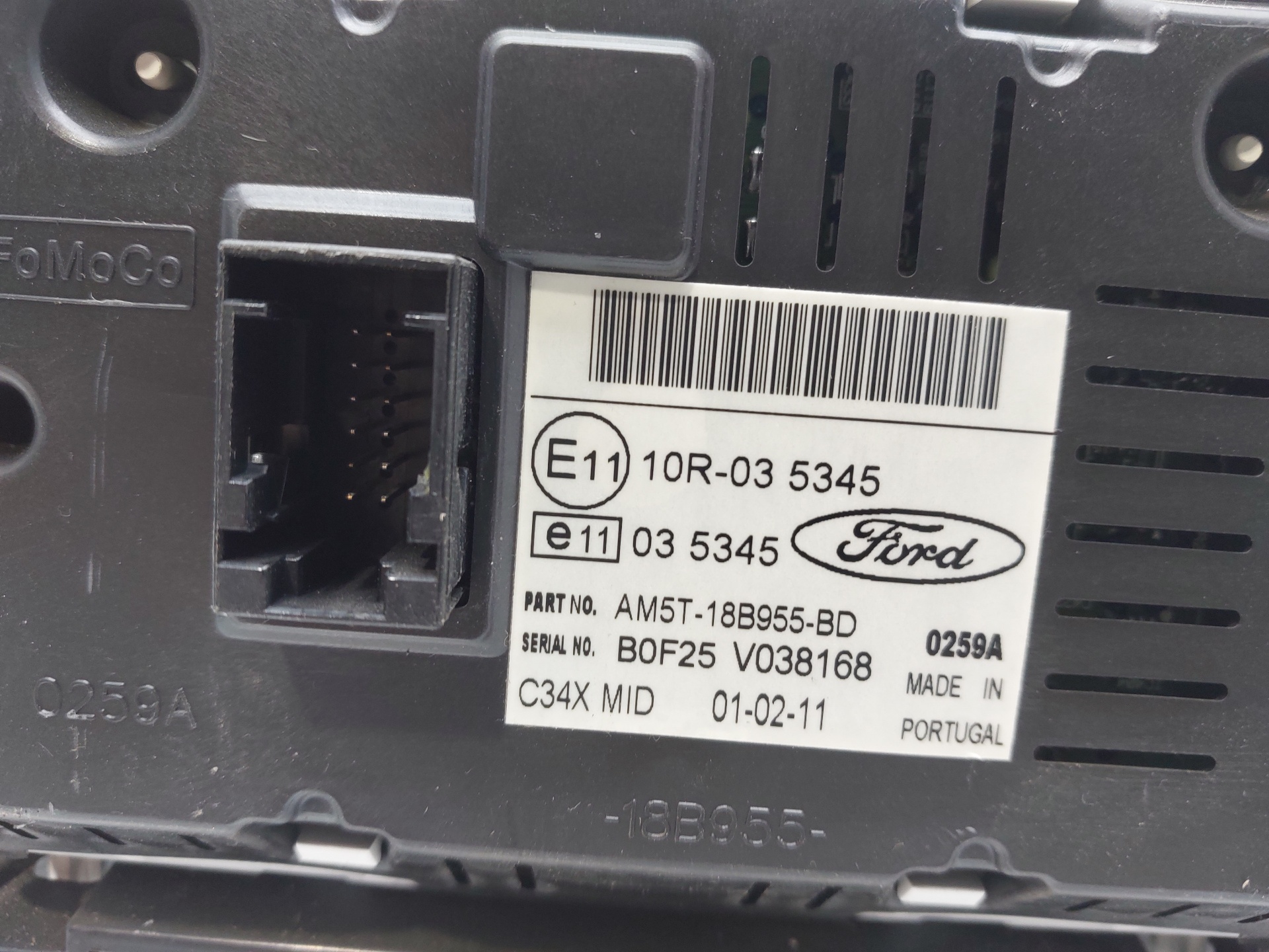 FORD Focus 3 generation (2011-2020) Other Interior Parts AM5T18B955BD 24947950