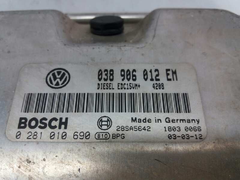 SEAT Cordoba 2 generation (1999-2009) Engine Control Unit ECU 038906012EM 20168702