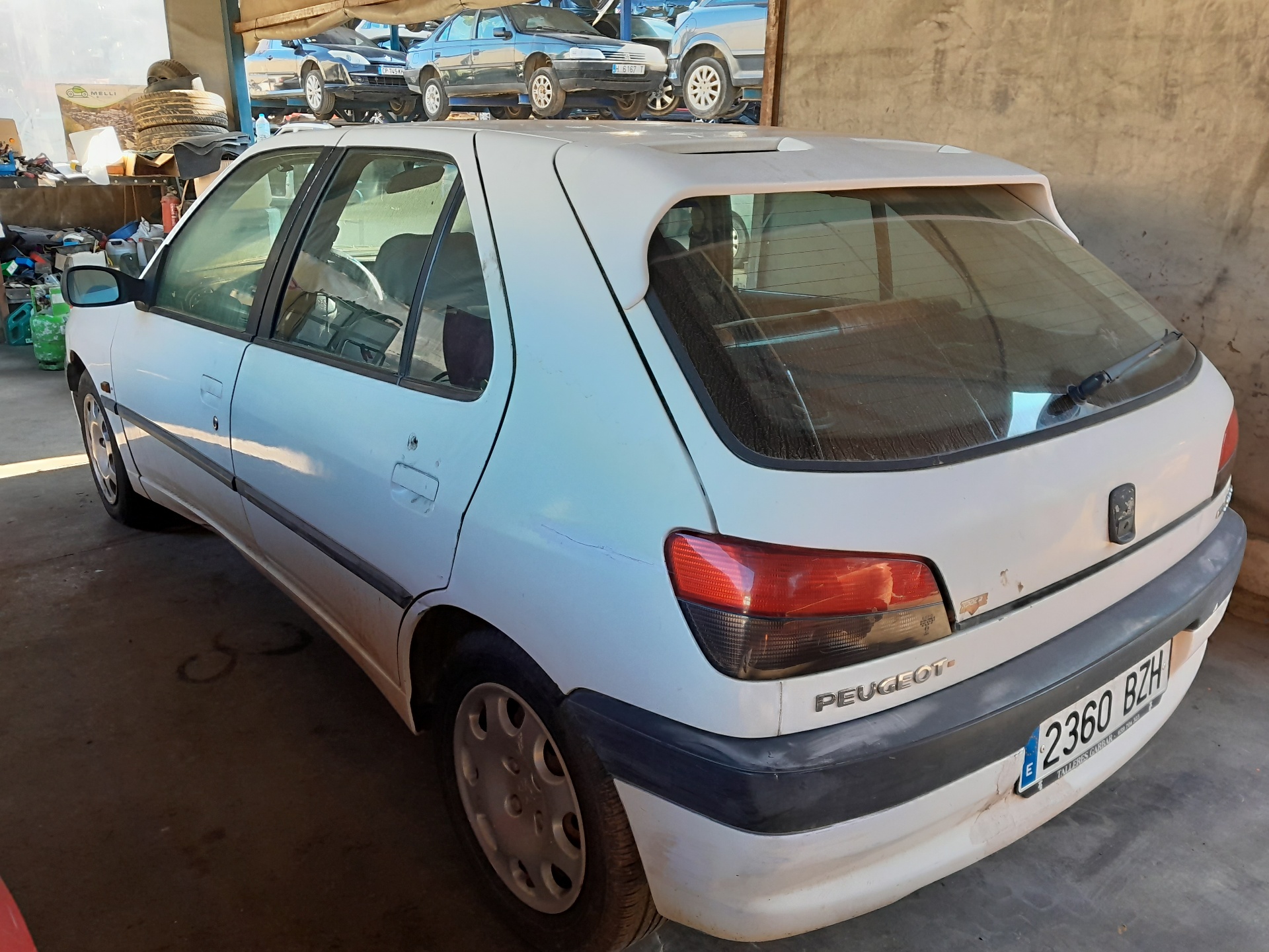 PEUGEOT 306 1 generation (1993-2002) Galinė kairė vidinė atidarymo rankelėlė 9612535677 22334693