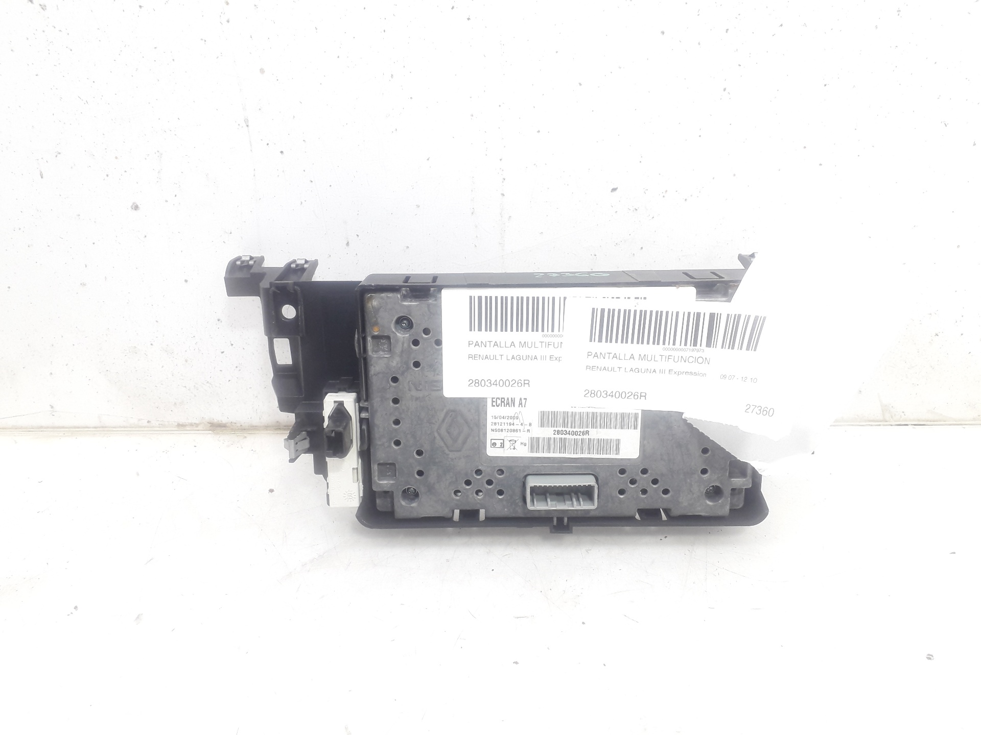 VOLKSWAGEN Laguna 3 generation (2007-2015) Alte piese interioare 280340026R 22305047