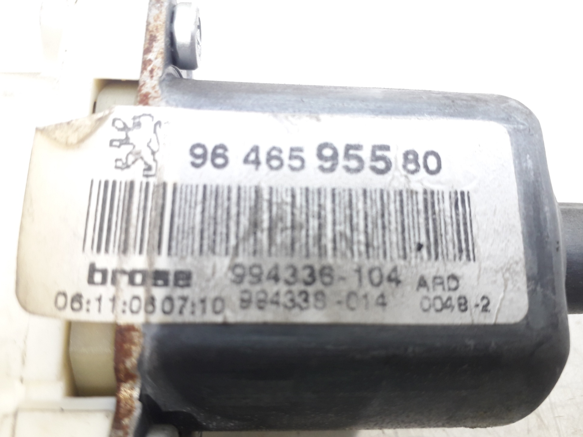 PEUGEOT 407 1 generation (2004-2010) Motor de control geam ușă  dreapta spate 9646595580 22060002