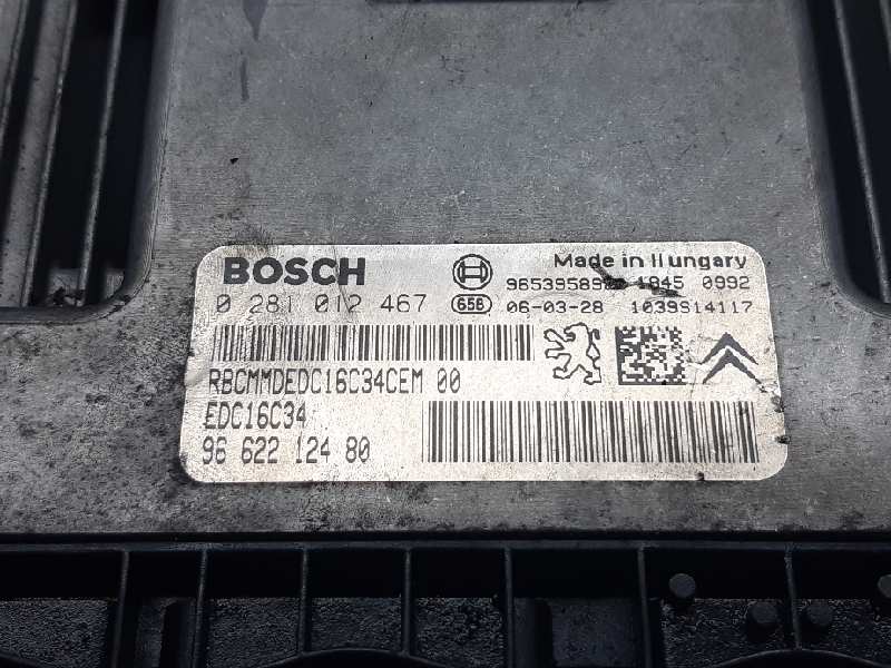 PEUGEOT 207 1 generation (2006-2009) Motorkontrollenhet ECU 9662212480 18565476