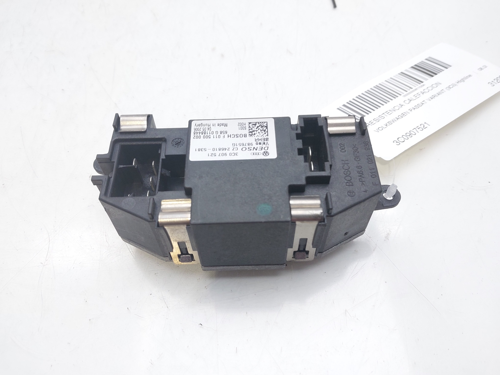 VOLKSWAGEN Passat Variant 1 generation (2010-2024) Interior Heater Resistor 3C0907521 20143329