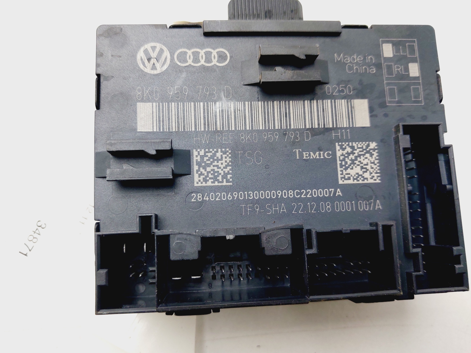 AUDI A5 8T (2007-2016) Comfort Control Unit 8K0959793D 25697013