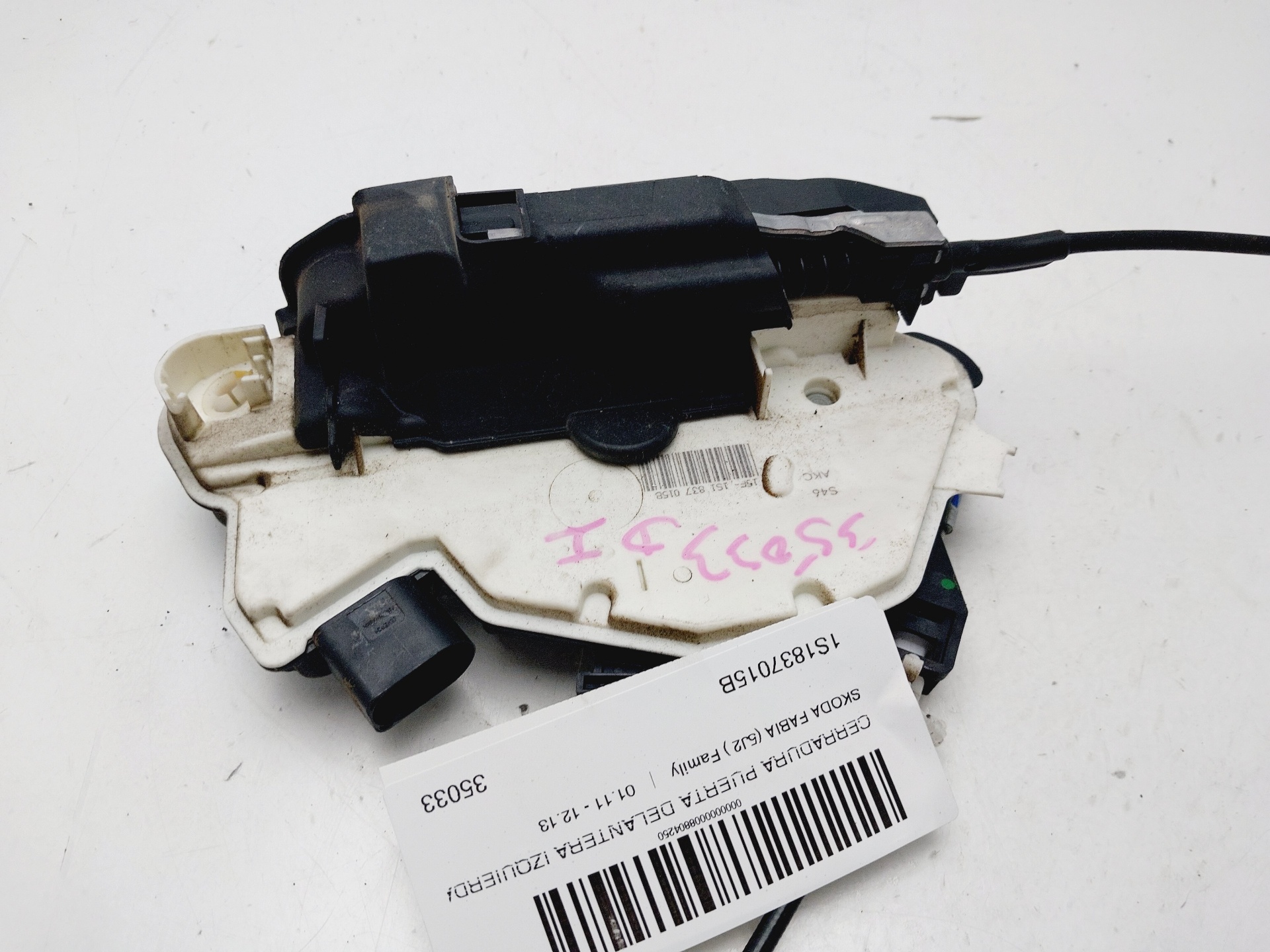 SKODA Fabia 2 generation  (2010-2014) Front Left Door Lock 1S1837015B 25605148