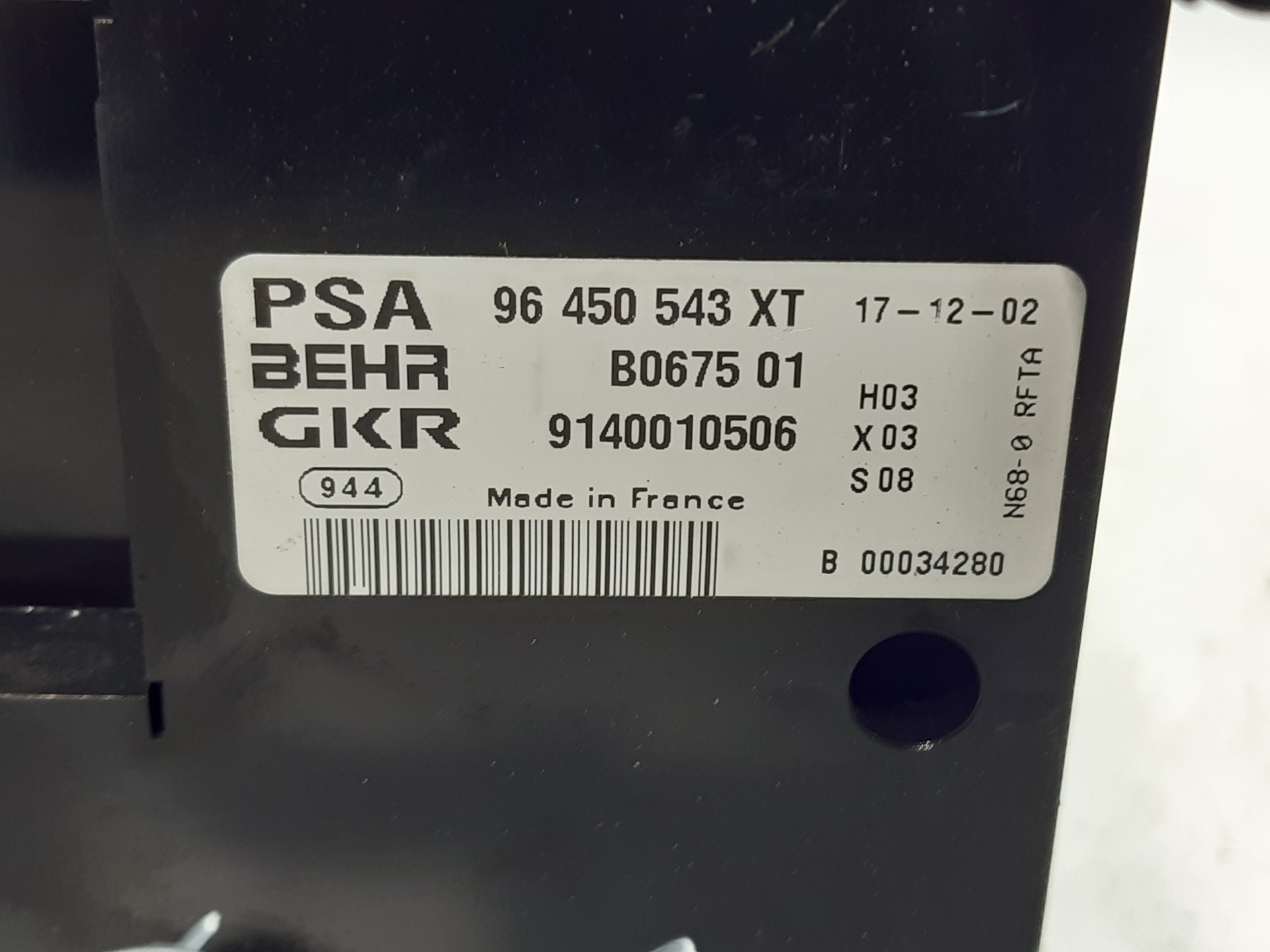 CITROËN Xsara Picasso 1 generation (1999-2010) Climate  Control Unit 96450543XT 22273813