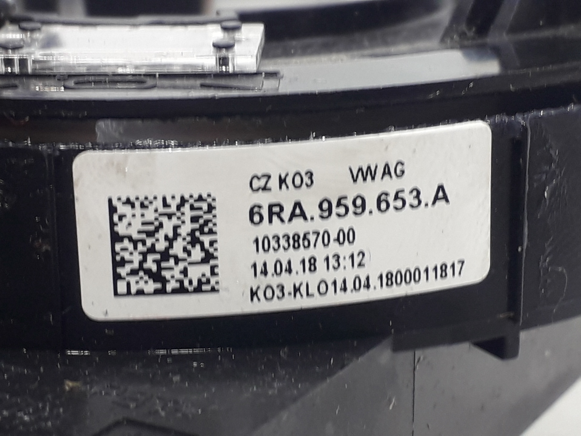 SEAT Arona 1 generation (2017-2024) Rat Slip Ring Squib 6RA959653A 18766756