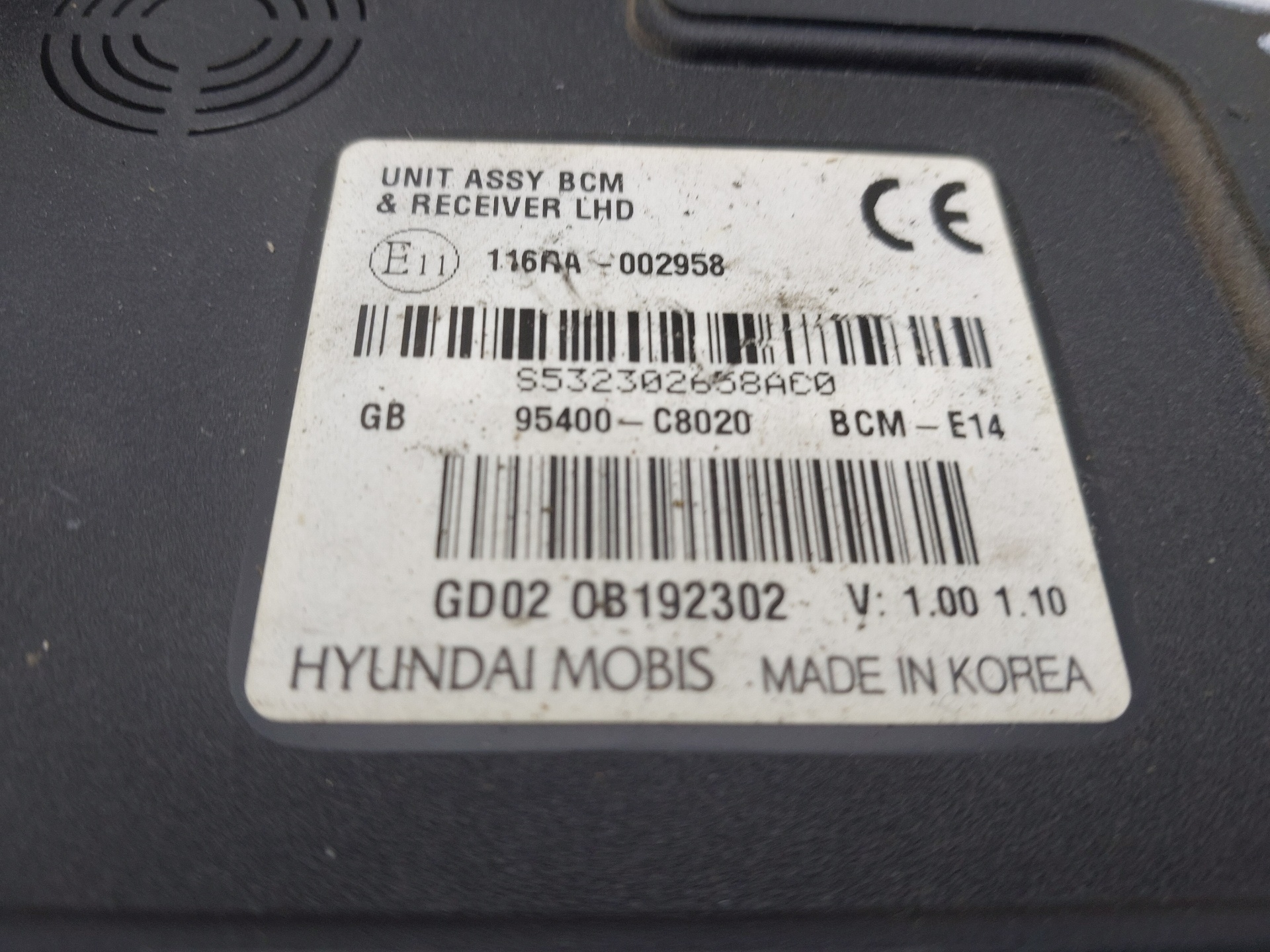 HYUNDAI i20 IB (2 generation) (2014-2020) Alte unități de control 95400C8020 24143193