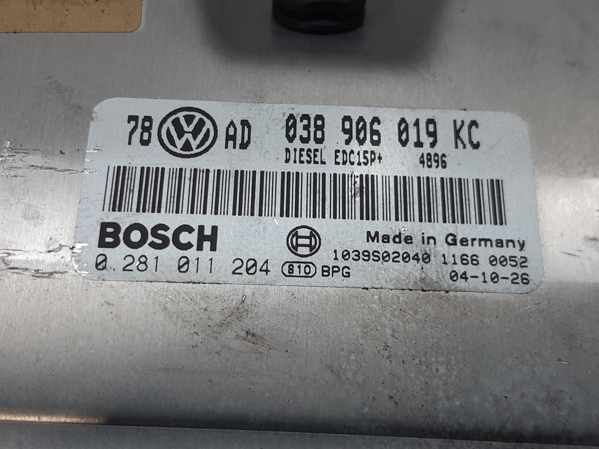 VOLKSWAGEN Passat B5 (1996-2005) Engine Control Unit ECU 038906019KC 18767998