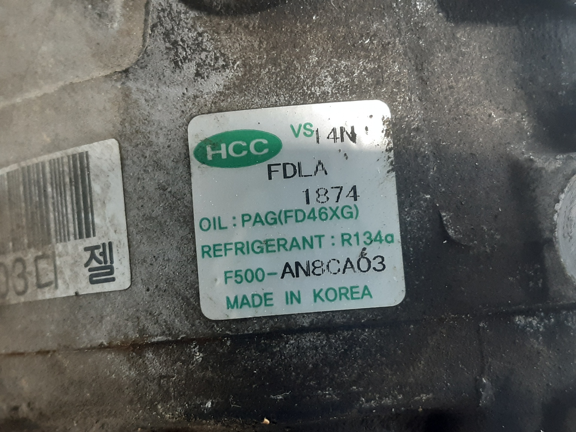 HYUNDAI i30 FD (1 generation) (2007-2012) Hасос кондиционера F500AN8CA03 18775211