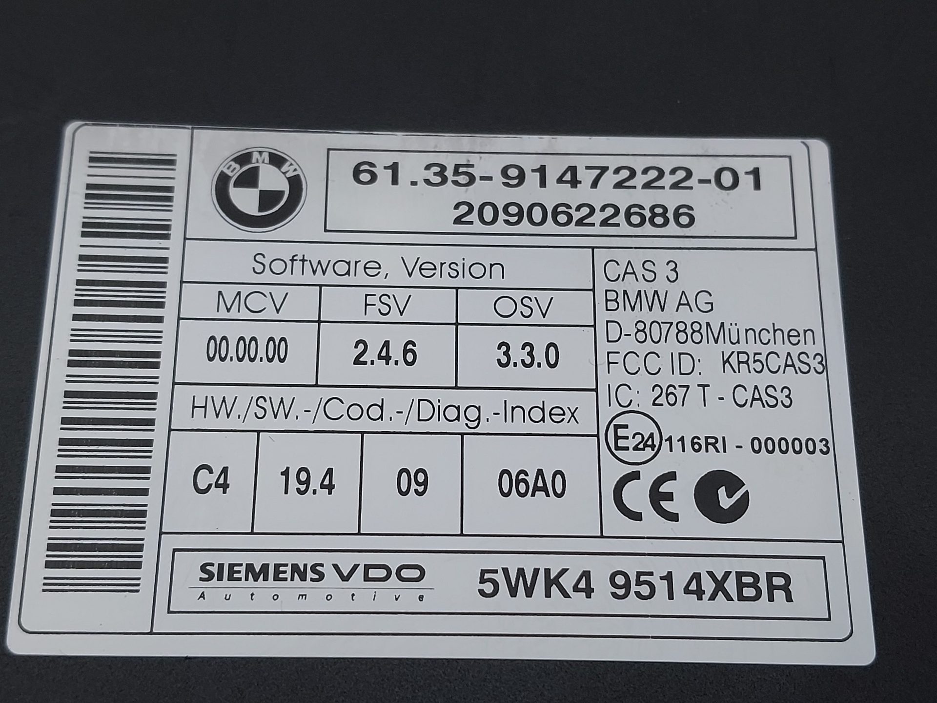 BMW X6 E71/E72 (2008-2012) Komfort kontrolenhed 61359147222 22472640