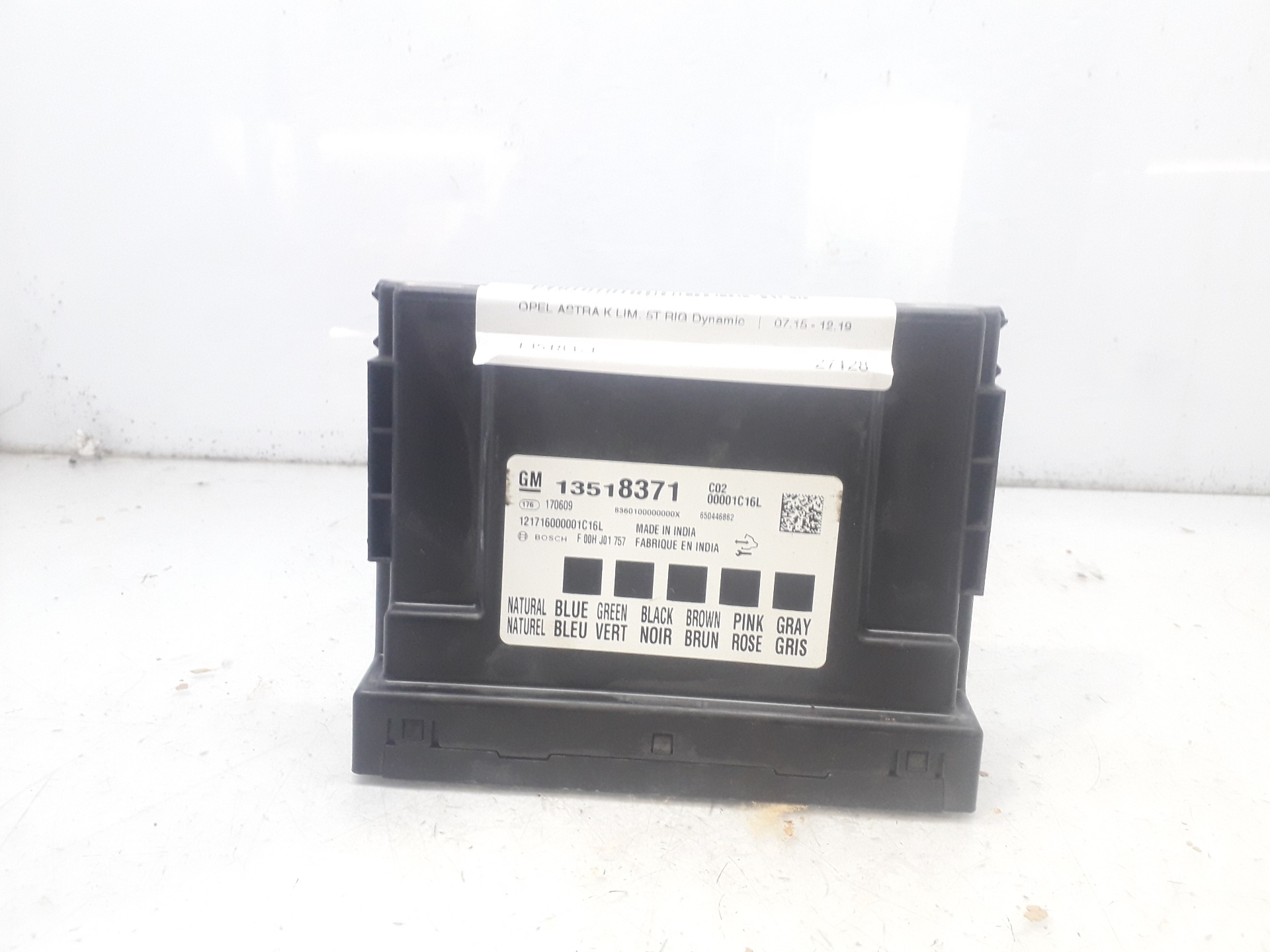 OPEL Astra K (2015-2021) Other Control Units 13518371 22301434