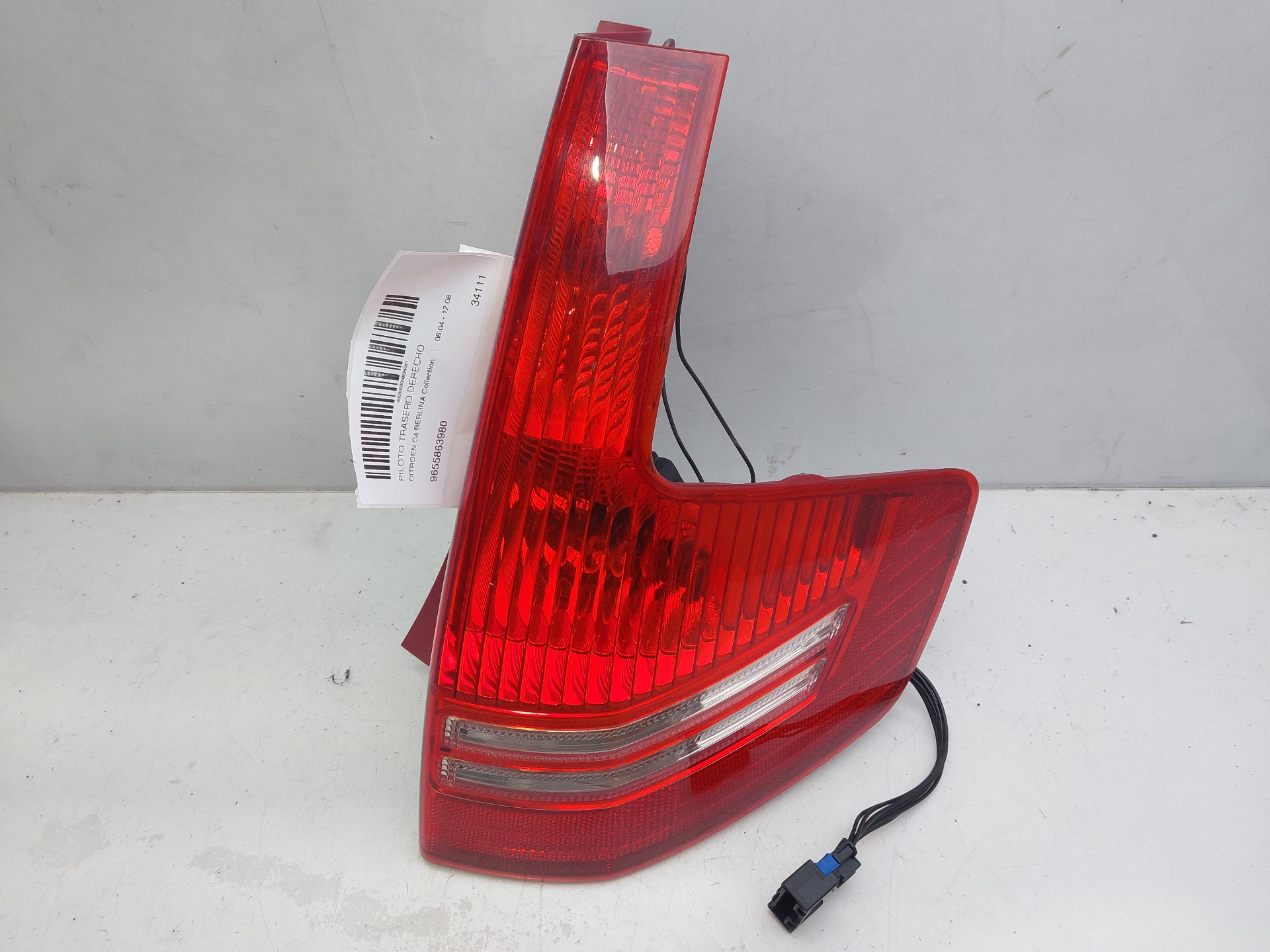 PEUGEOT C4 1 generation (2004-2011) Rear Right Taillight Lamp 9655863980 23814355