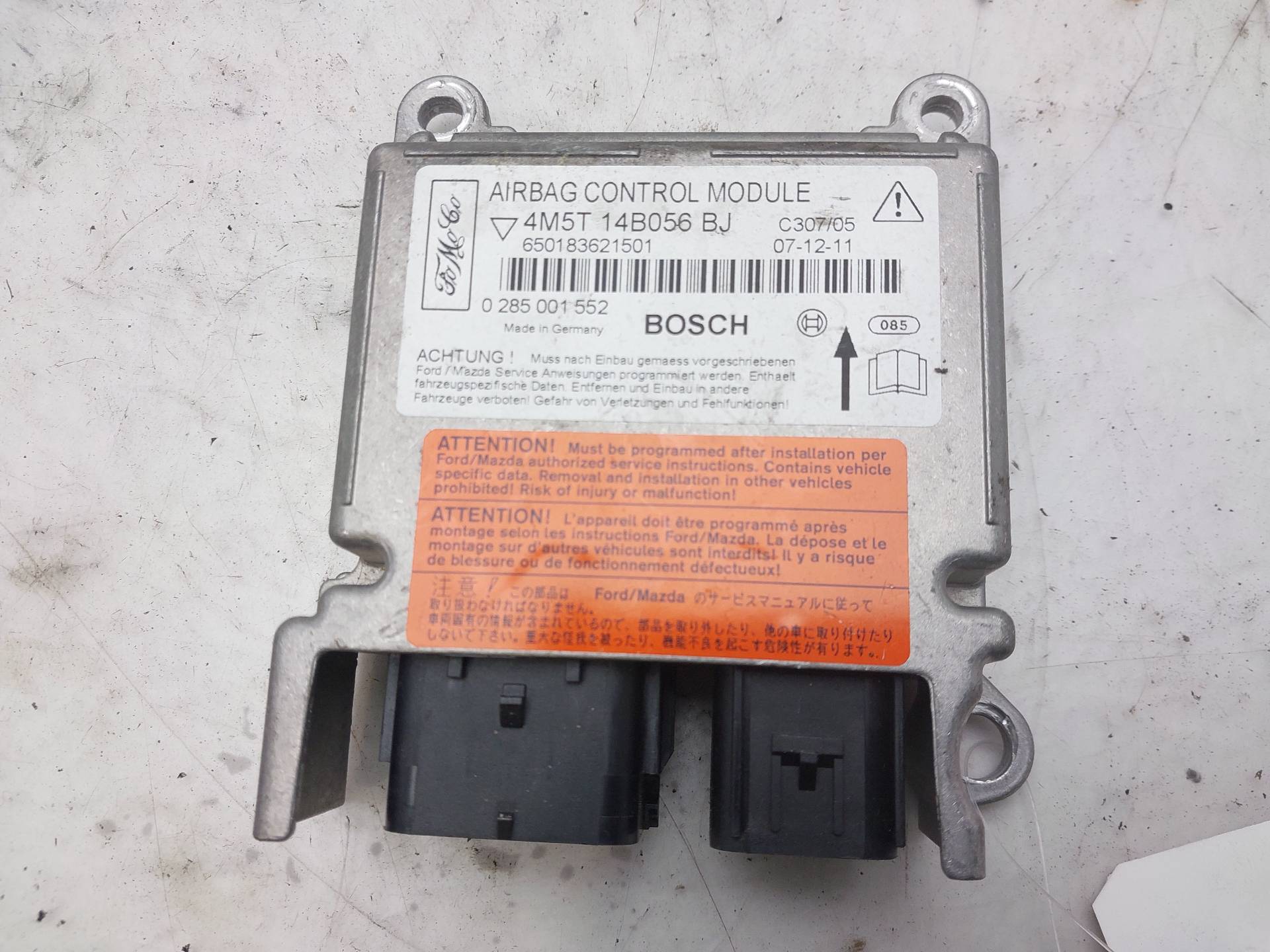 PEUGEOT Focus 2 generation (2004-2011) SRS vadības bloks 4M5T14B056BJ 22490902