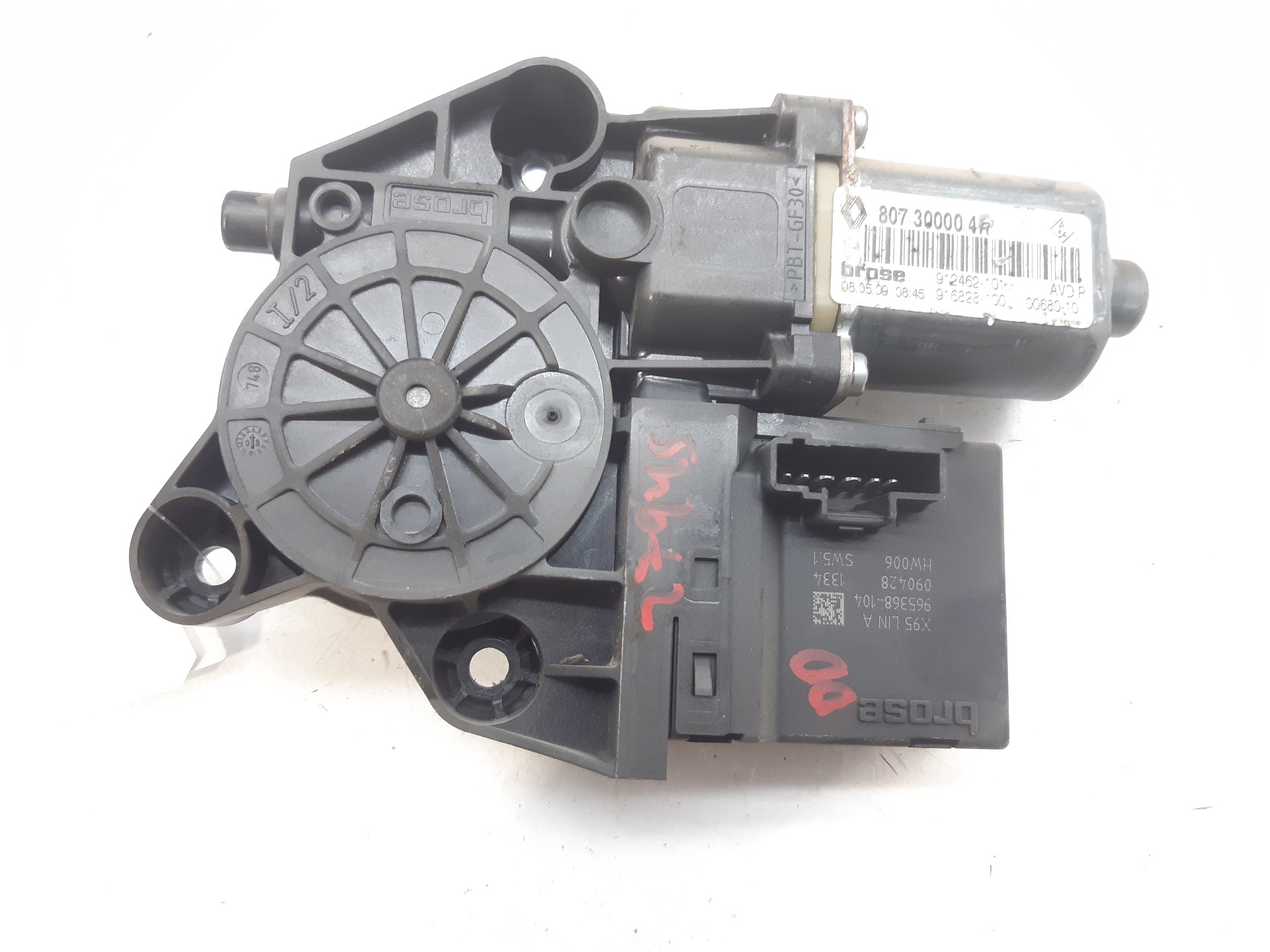 VAUXHALL Megane 3 generation (2008-2020) Front Right Door Window Control Motor 807301396R 18793970