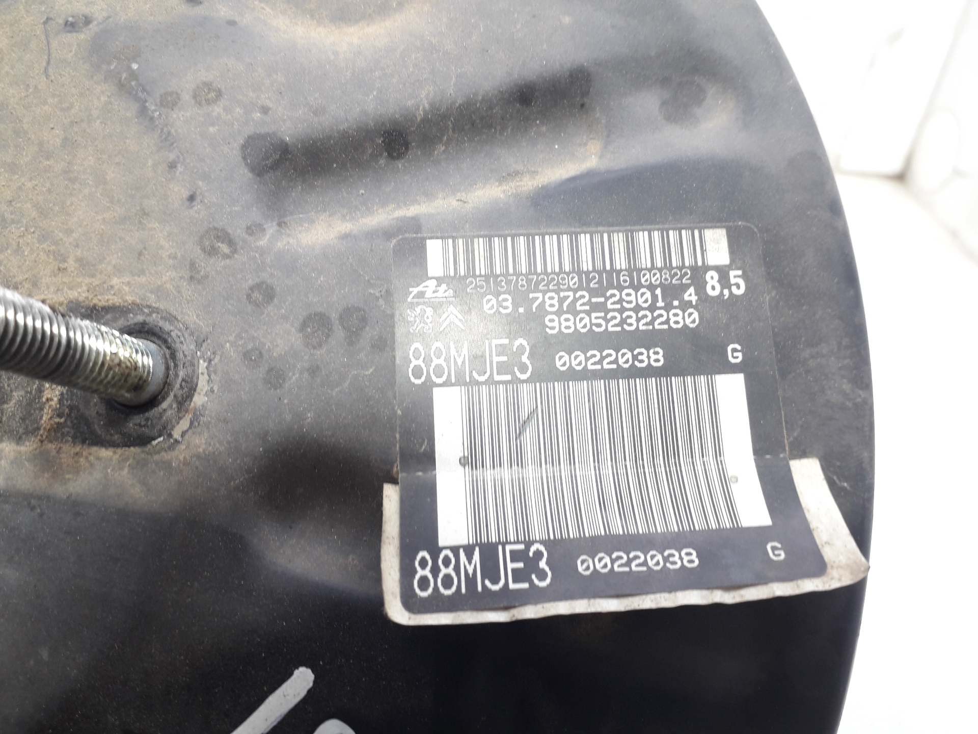 CITROËN Jumpy 2 generation (2007-2016) Brake Servo Booster 9805232280 22440605